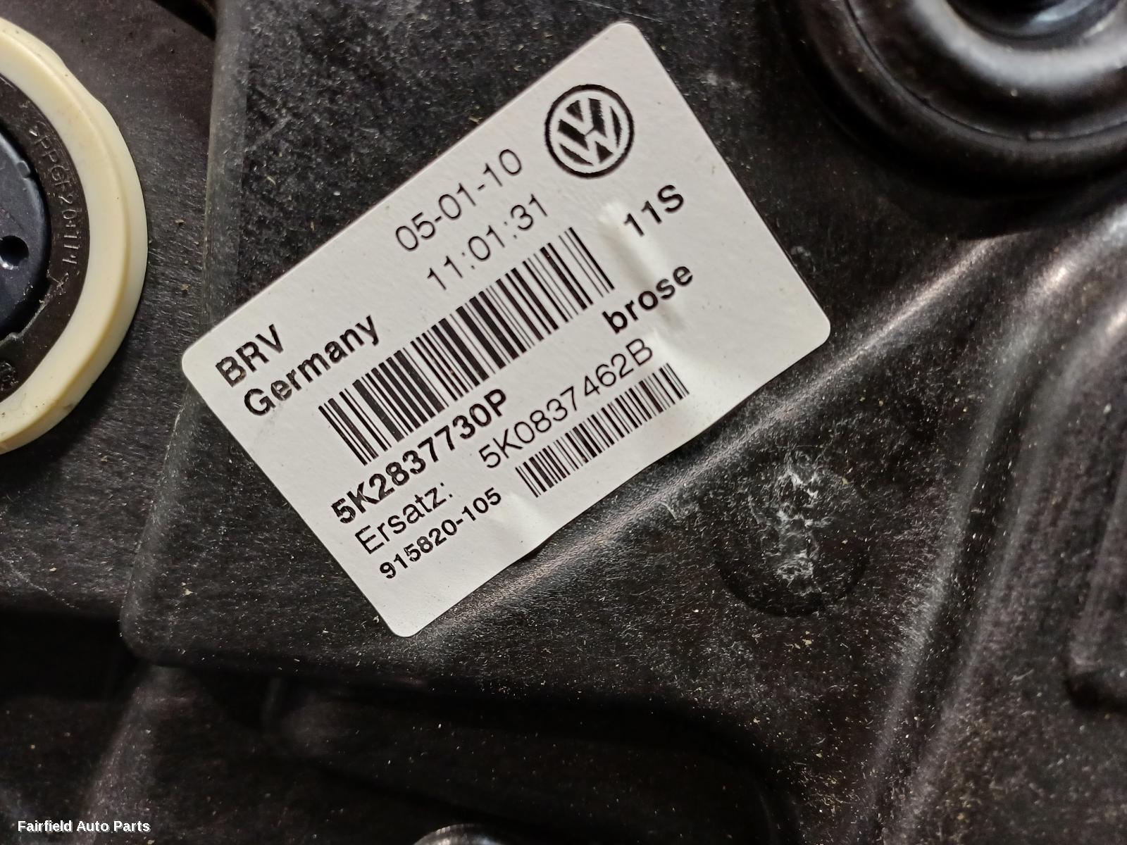 2008-2013 Volkswagen Golf Right Front Window Reg Motor
