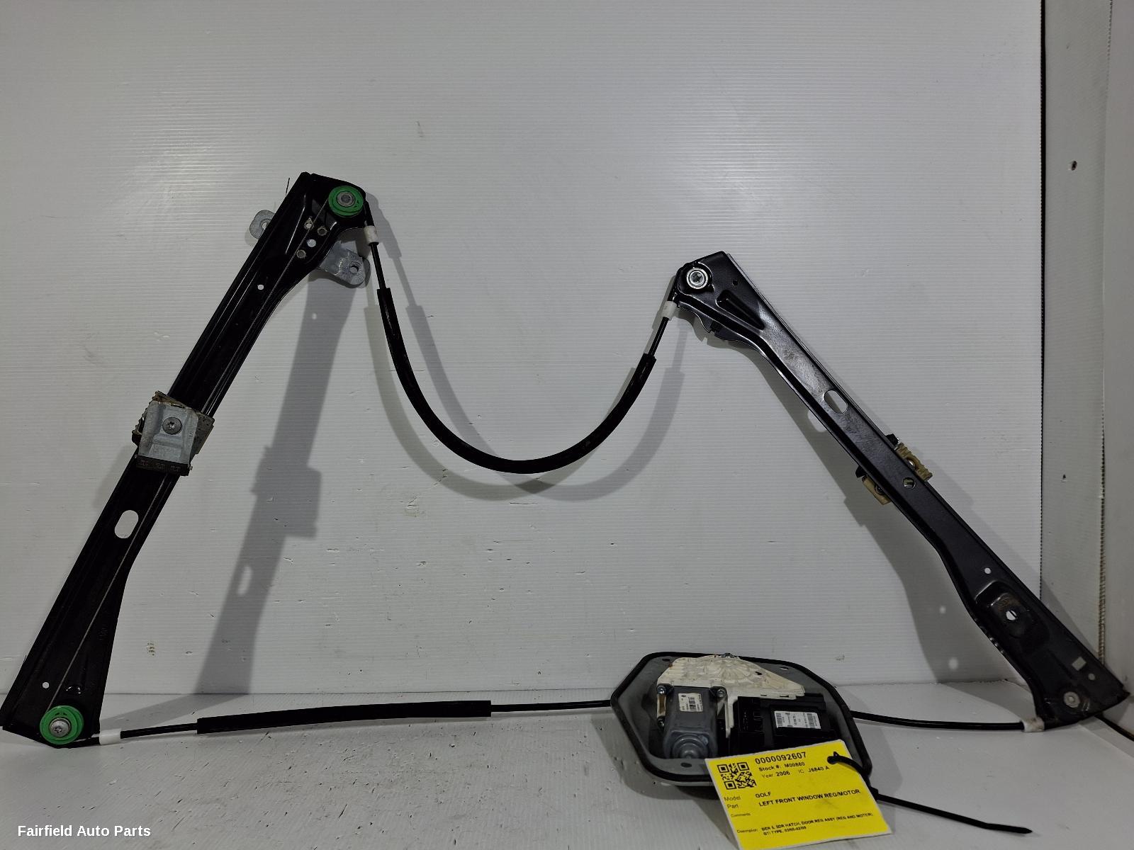 2005-2009 Volkswagen Golf Left Front Window Reg Motor