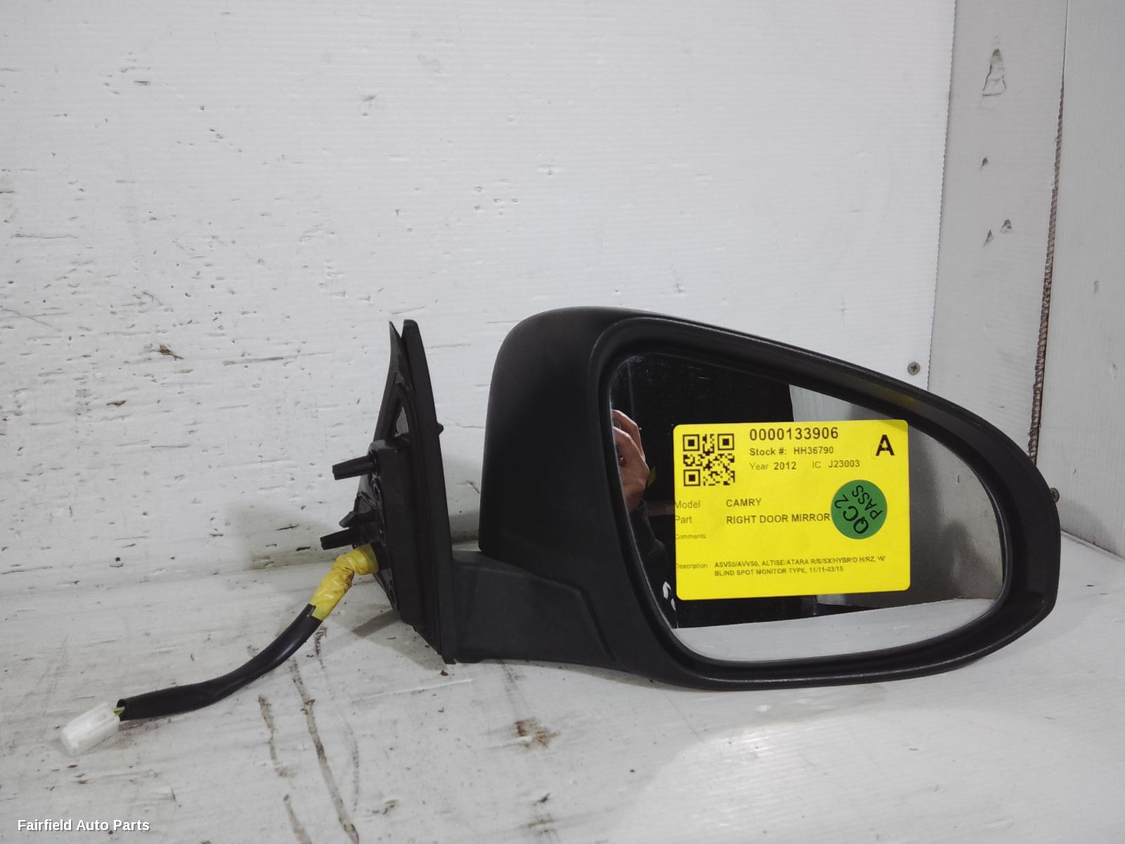 2011-2015 Toyota Camry Right Door Mirror