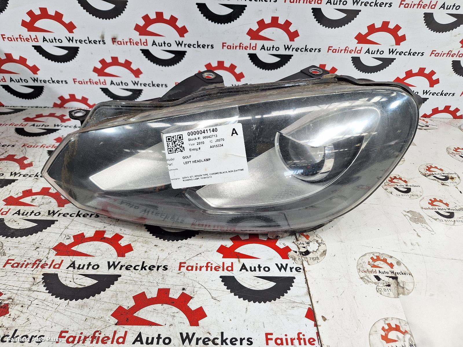 2010 Volkswagen Golf Left Headlamp