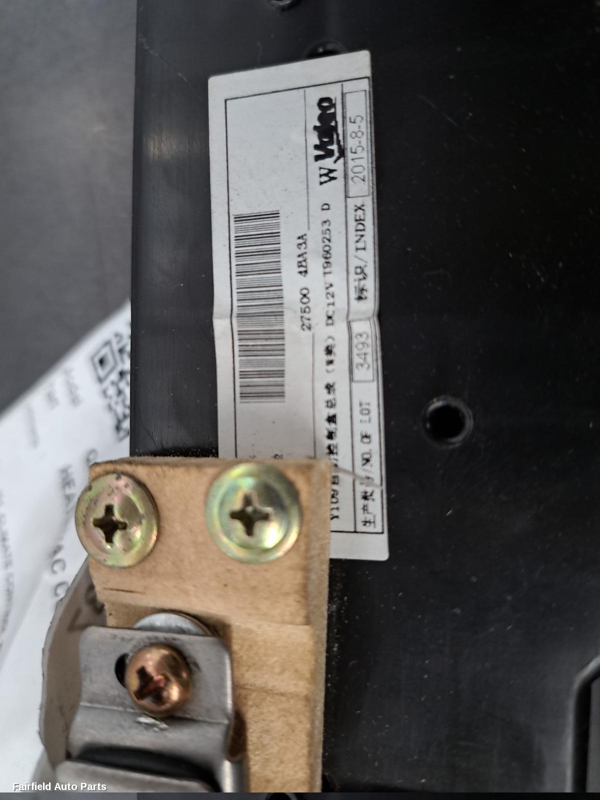 2013-2021 Nissan Qashqai Heater Ac Controls