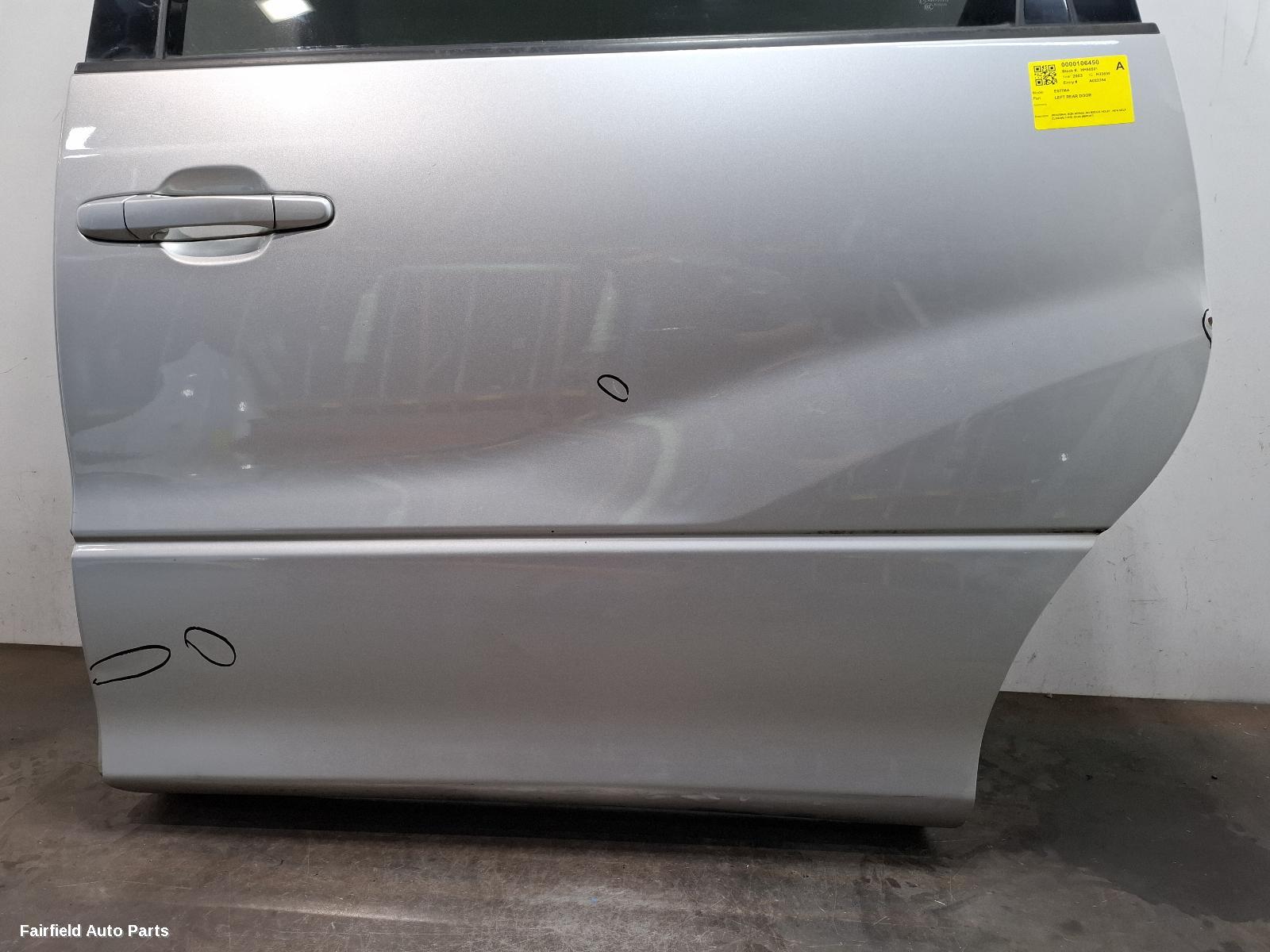 2003 Toyota Estima Left Rear Door Sliding
