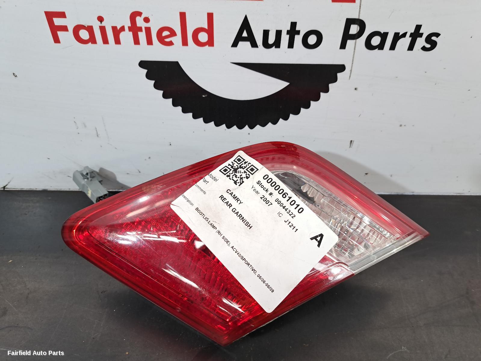 2006-2009 Toyota Camry Rear Garnish