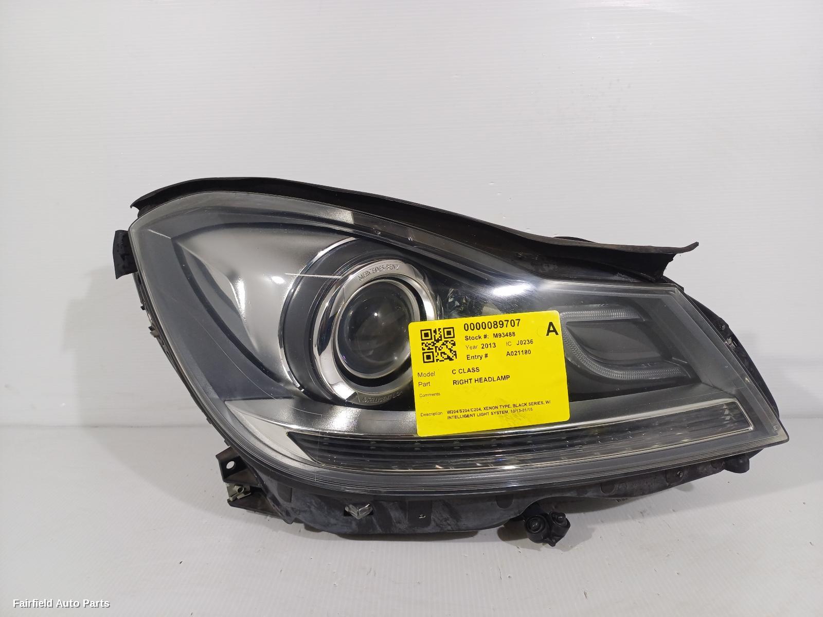 2013-2015 Mercedes C Class Right Headlamp