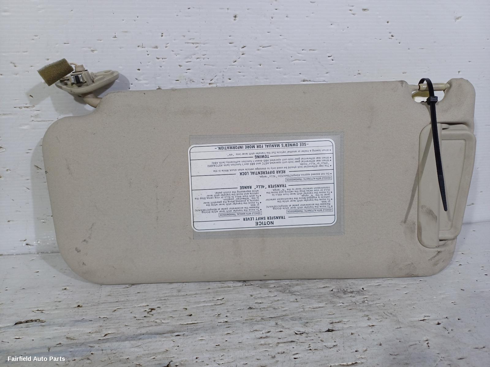 2014-2021 Mitsubishi Pajero Sunvisor