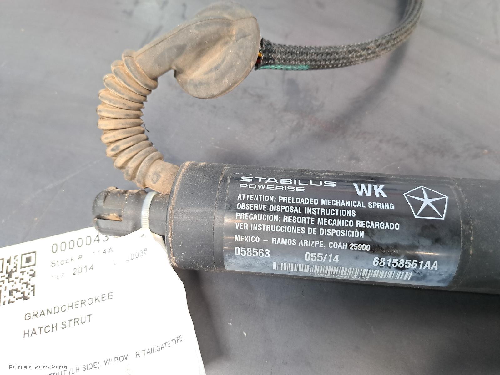 2013-2022 Jeep Grandcherokee Hatch Strut
