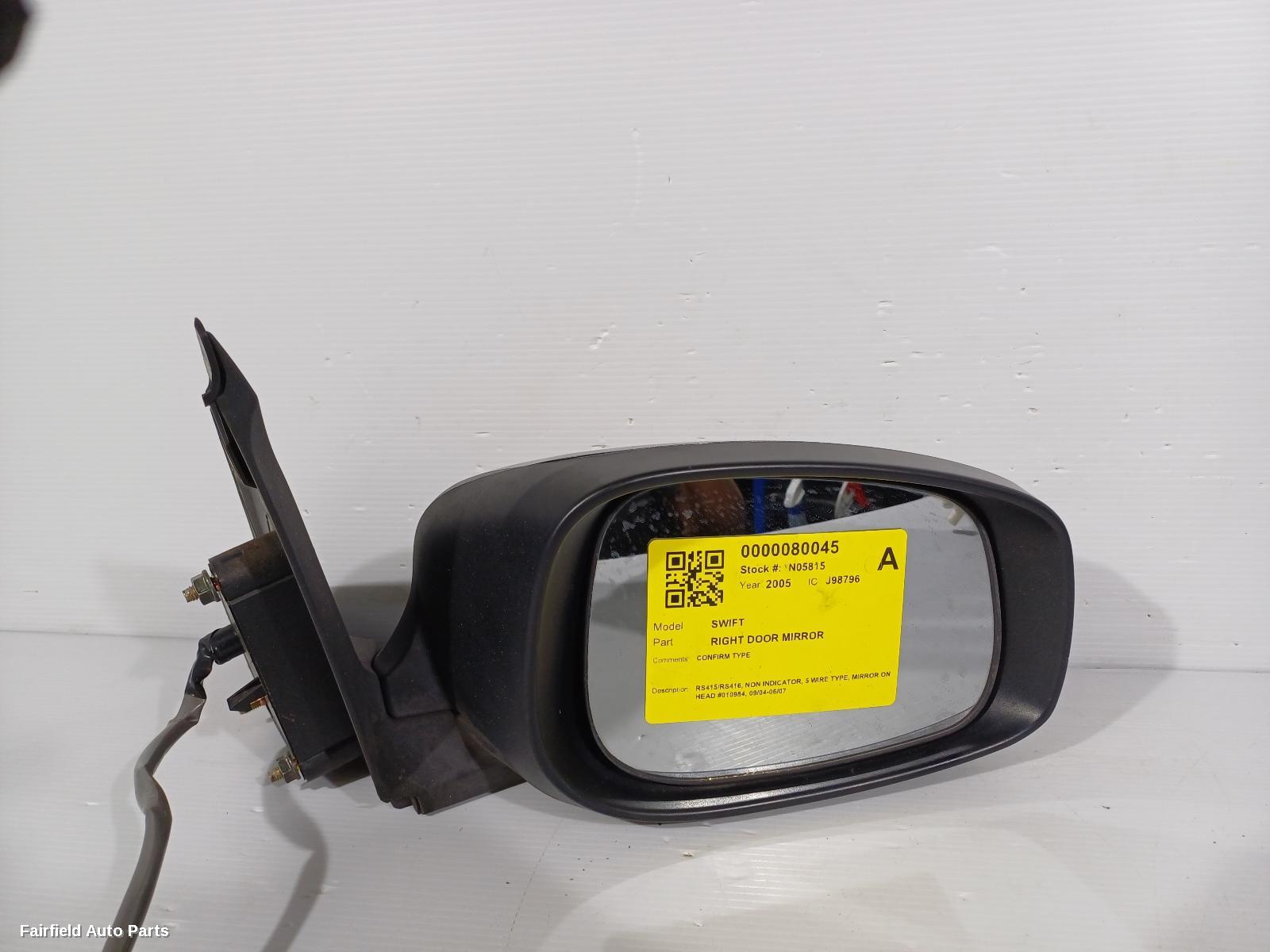 2005 Suzuki Swift Right Door Mirror