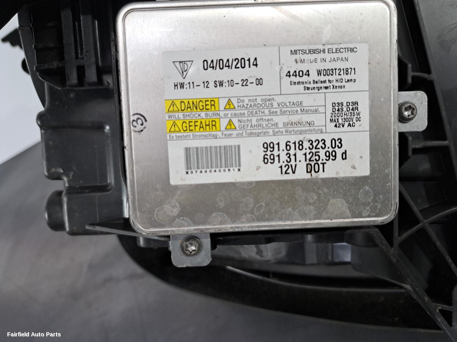 2014 Porsche Macan Left Headlamp