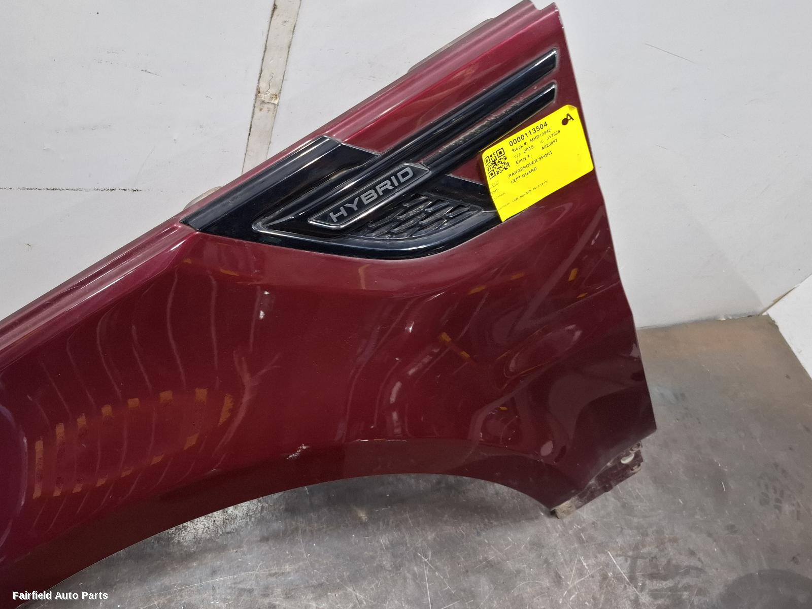 2013-2017 Land Rover Rangerover Sport Left Guard