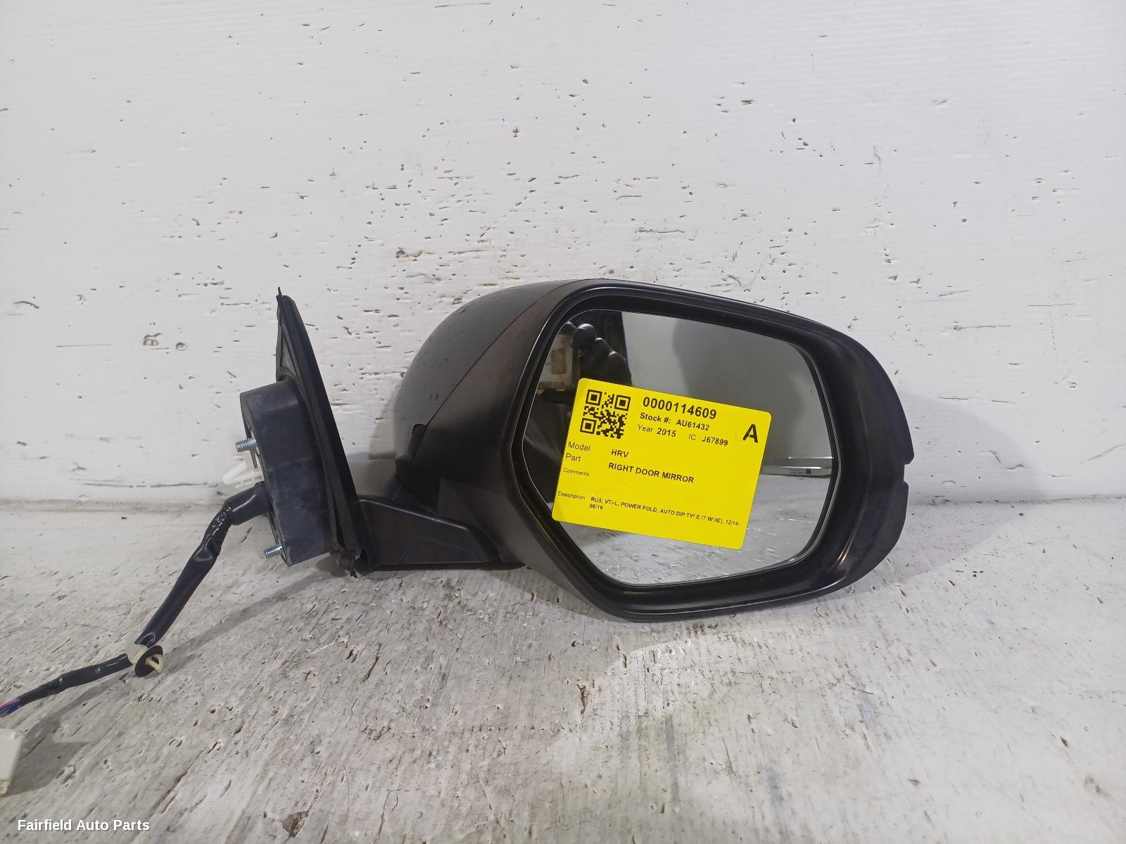 2014-2018 Honda Hrv Right Door Mirror