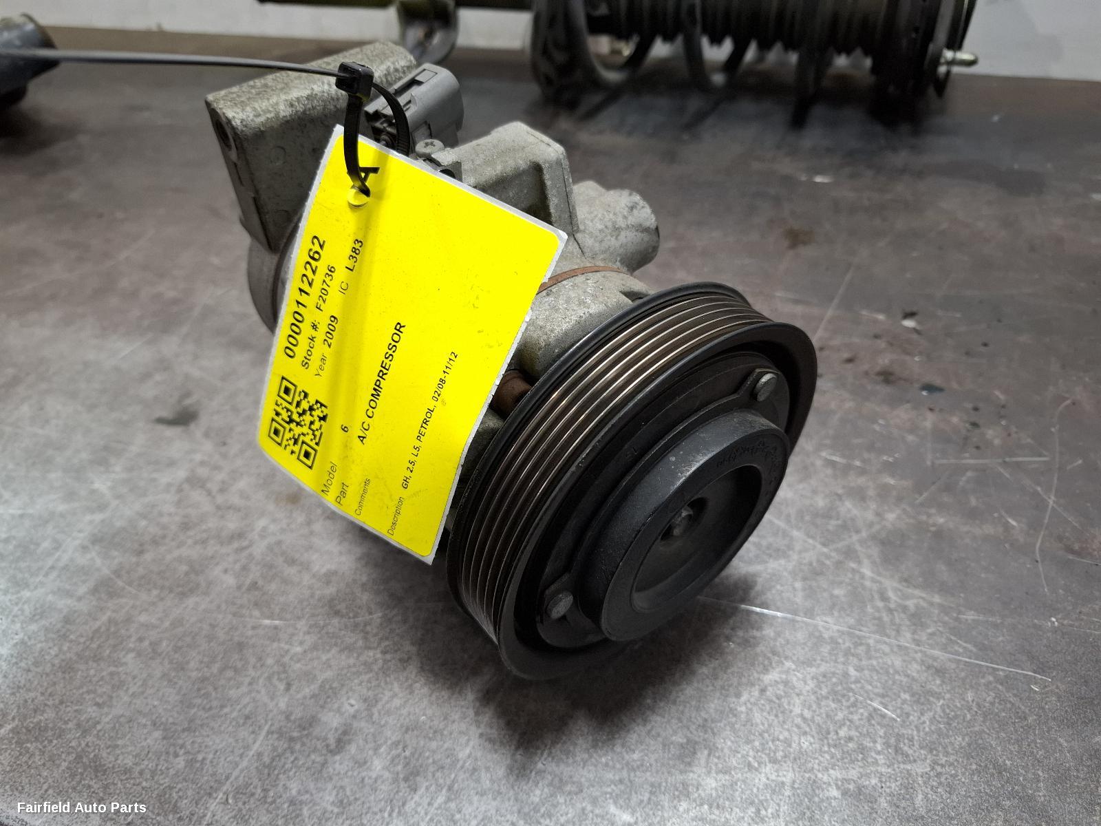 2008-2012 Mazda 6 A C Compressor