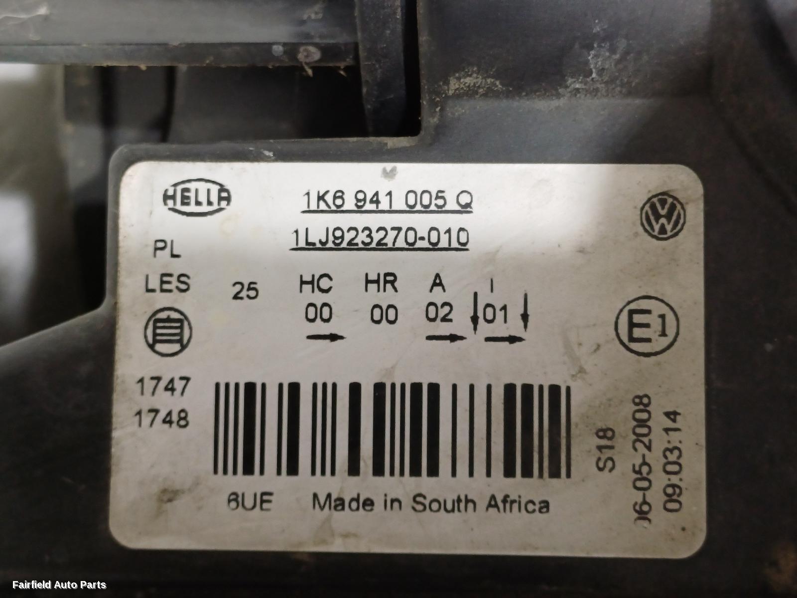 2004-2009 Volkswagen Golf Left Headlamp