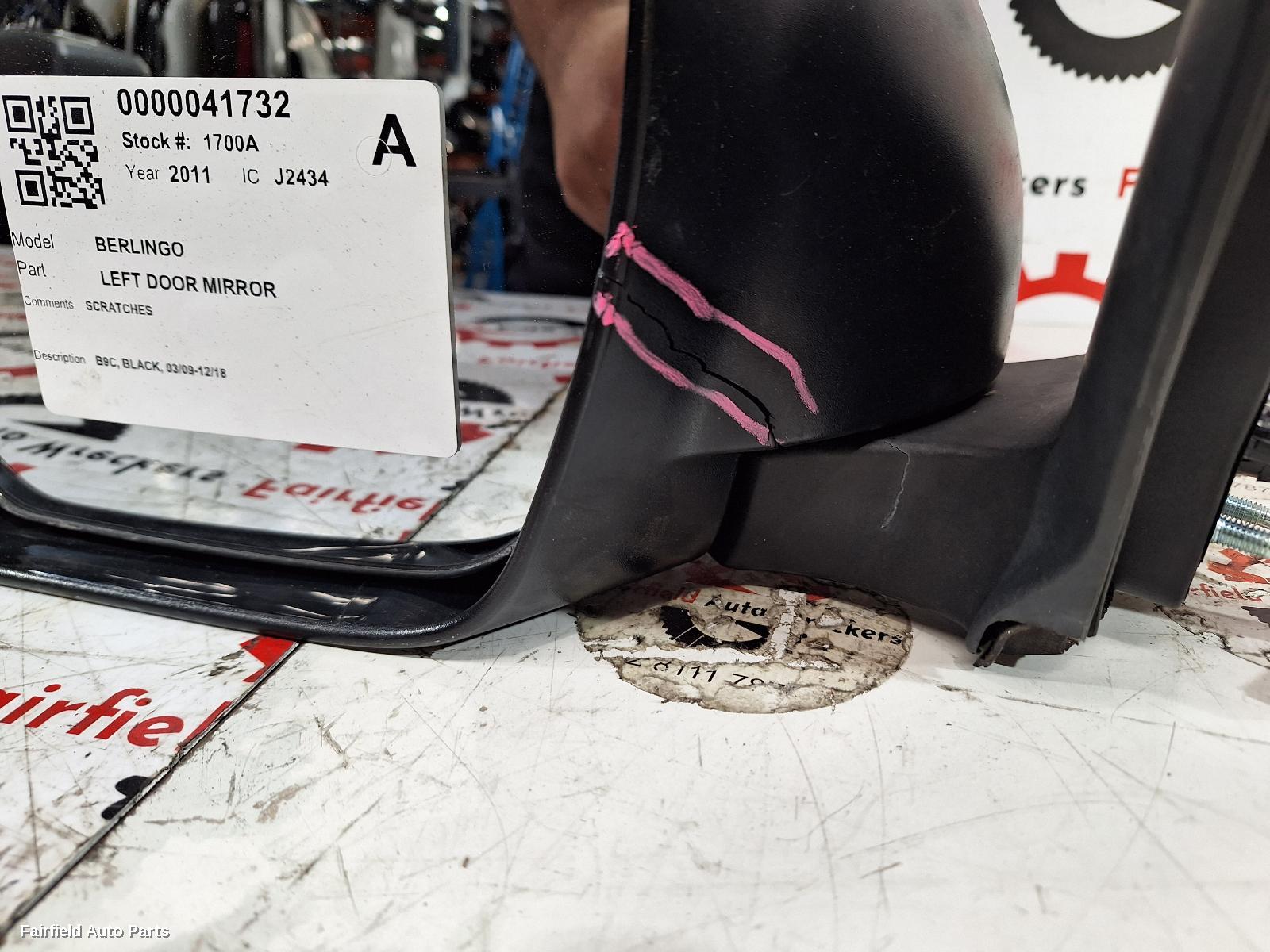 2009-2018 Citroen Berlingo Left Door Mirror
