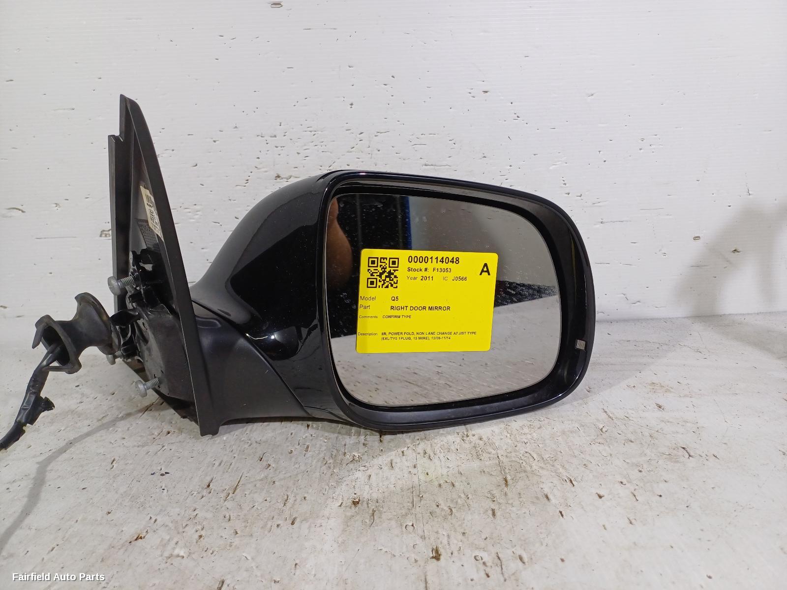 2008-2014 Audi Q5 Right Door Mirror
