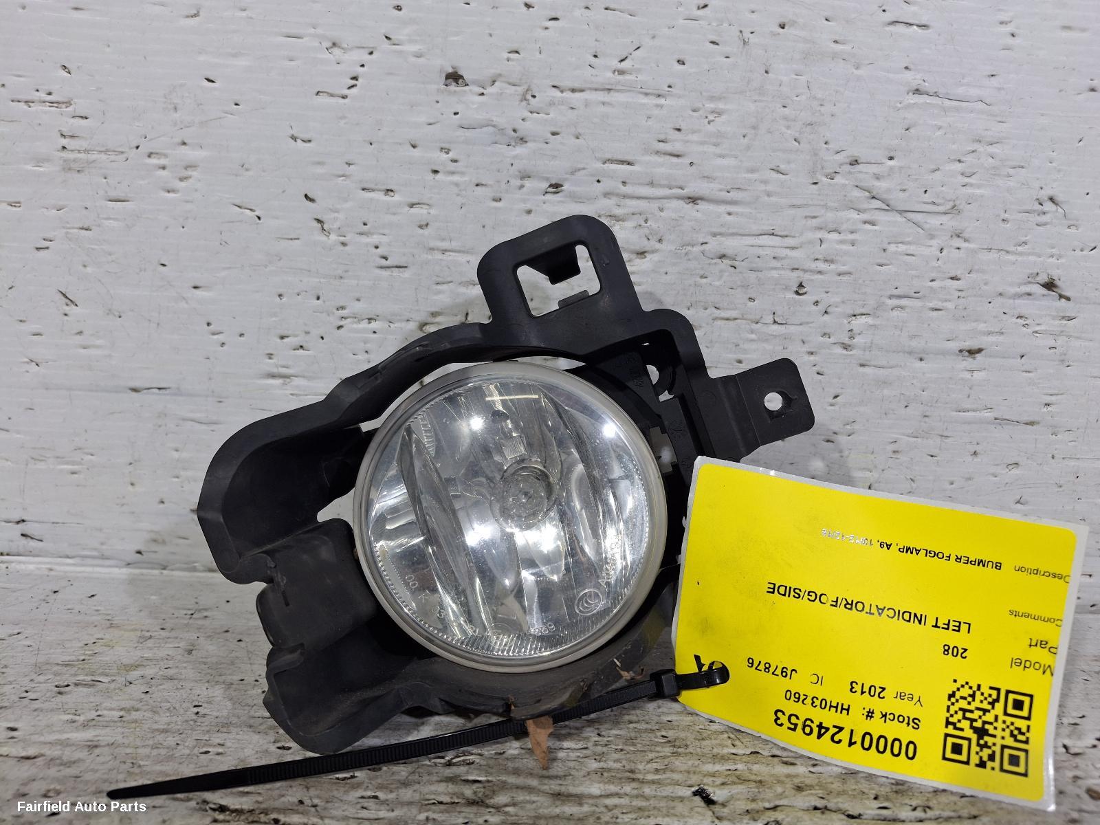 2011-2018 Peugeot 208 Left Indicator Fog Side