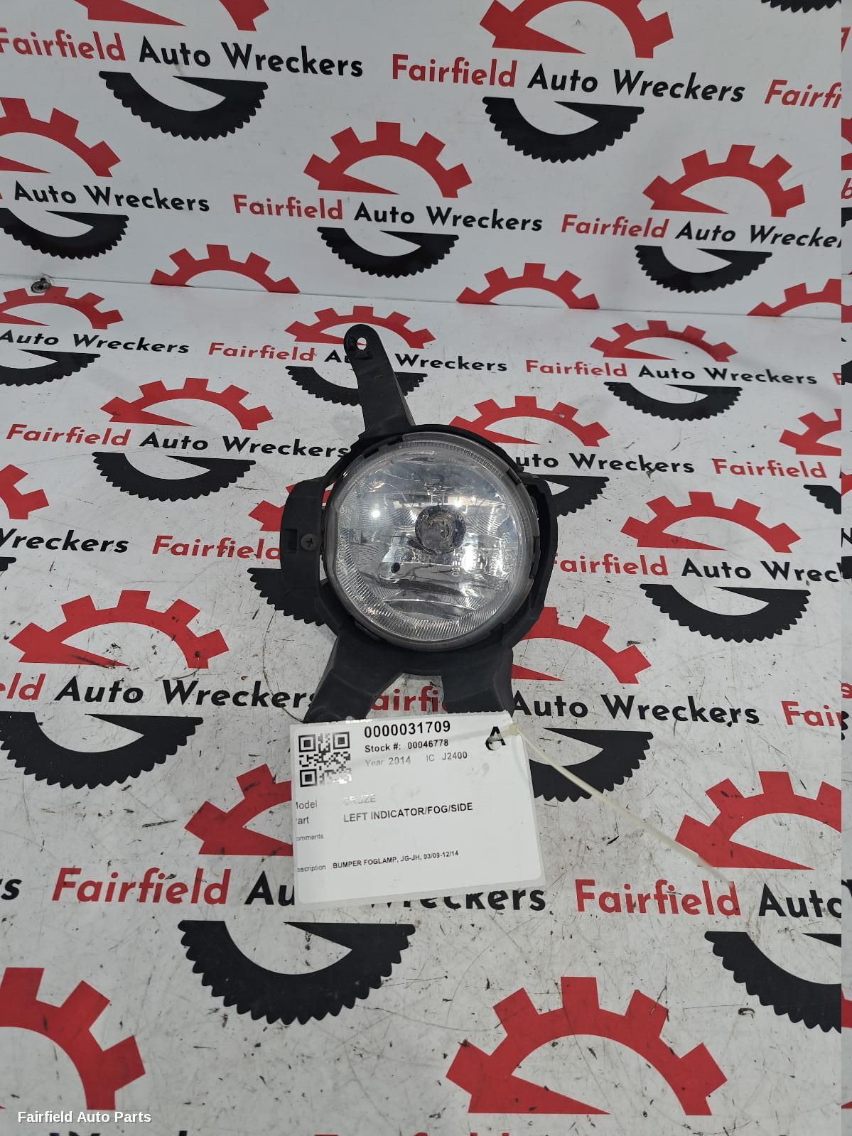 2014 Holden Cruze Left Indicator Fog Side