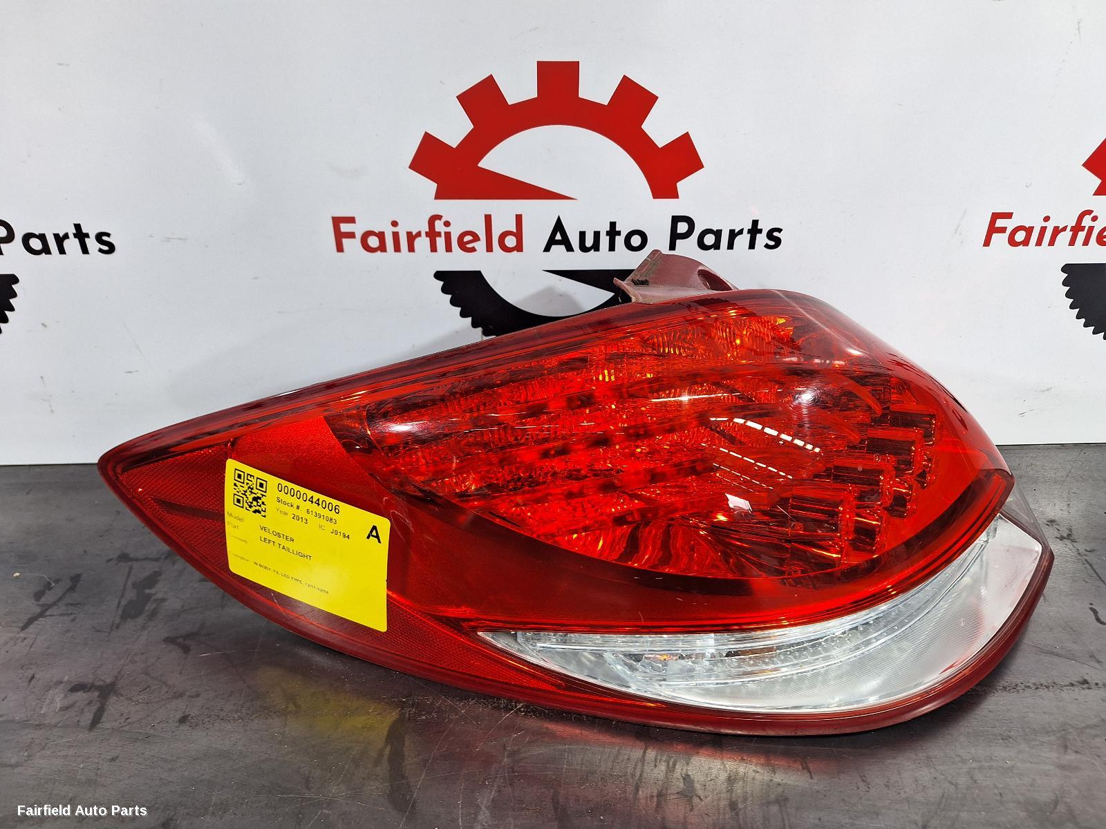 2013 Hyundai Veloster Left Taillight