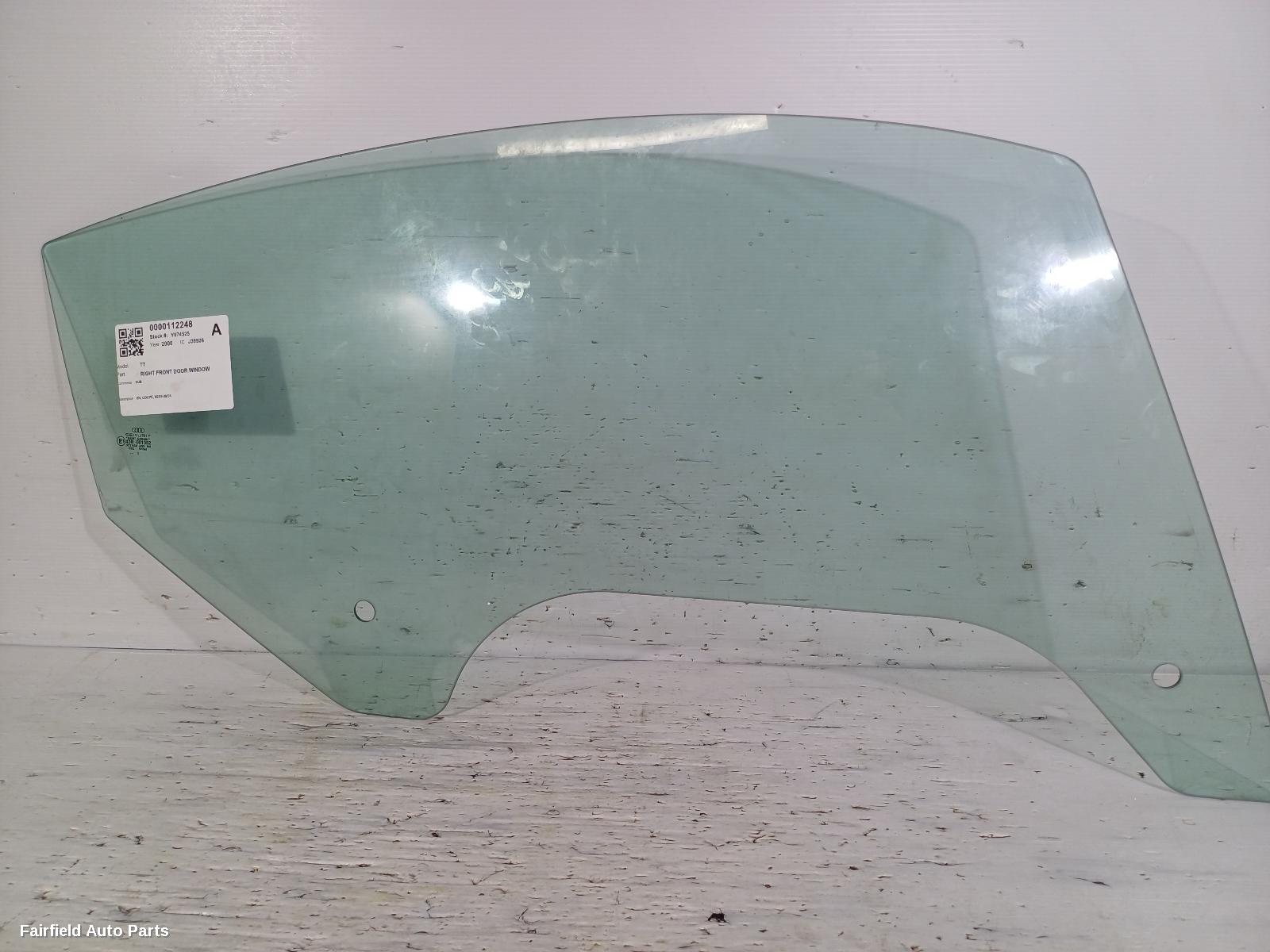 1999-2006 Audi Tt Right Front Door Window