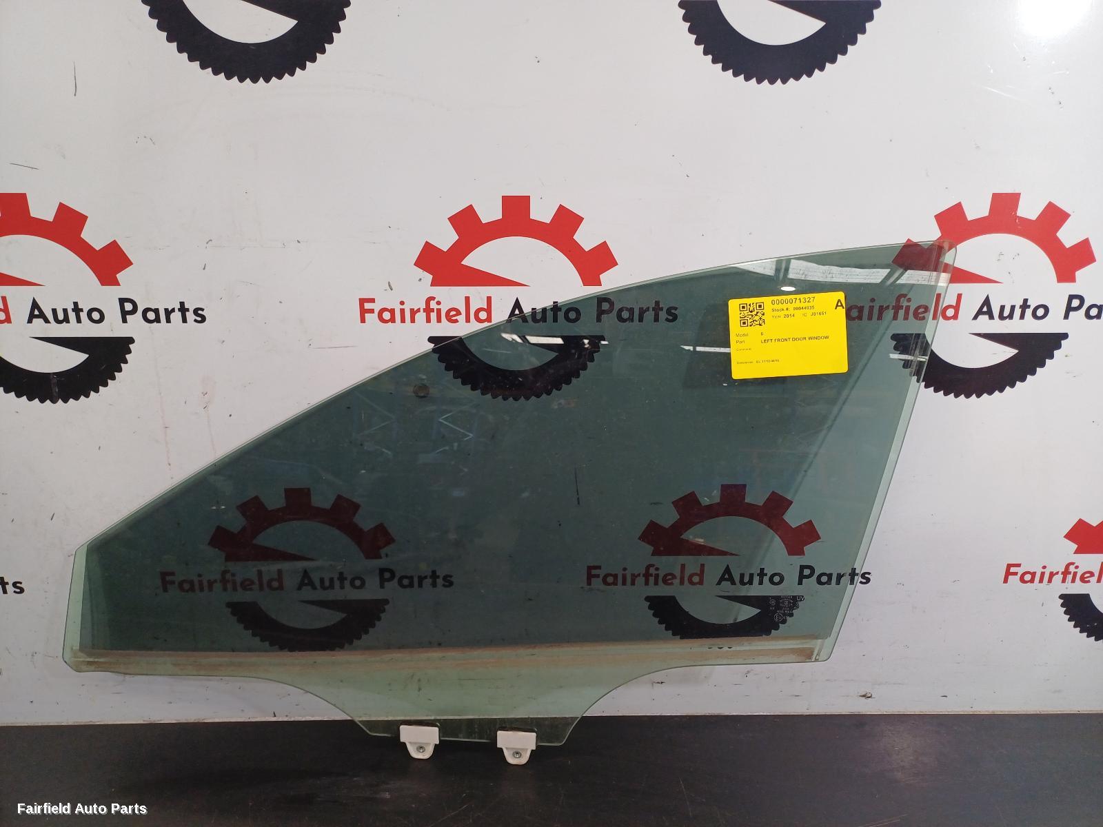 2012-2016 Mazda 6 Left Front Door Window