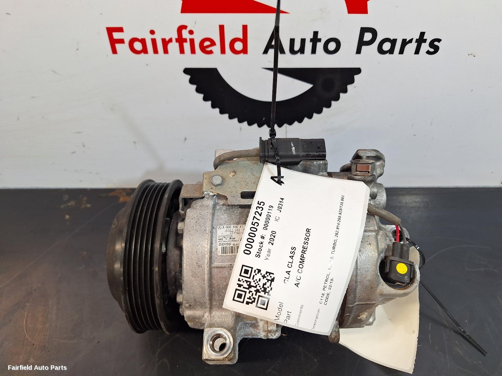 2019-2023 Mercedes Cla Class A C Compressor