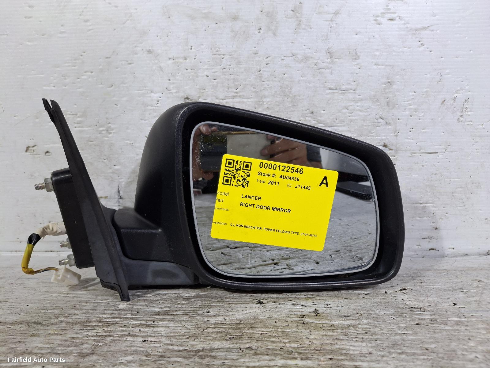 2007-2014 Mitsubishi Lancer Right Door Mirror