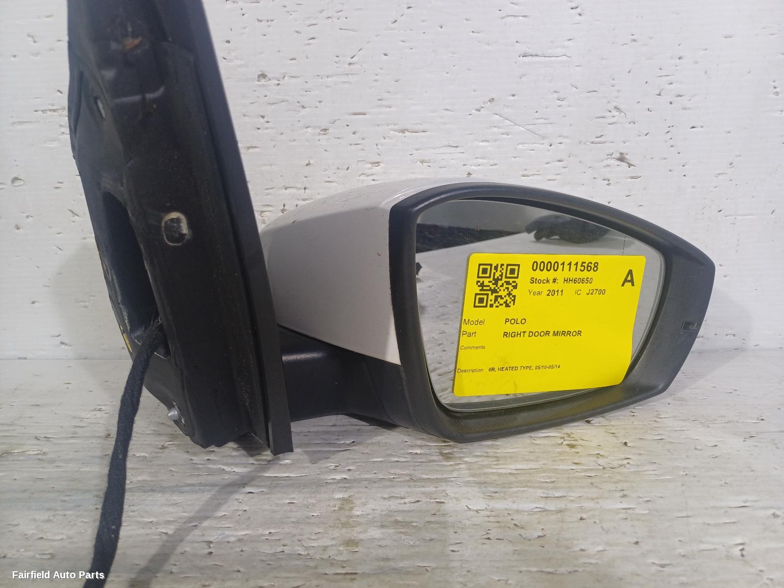 2010-2014 Volkswagen Polo Right Door Mirror