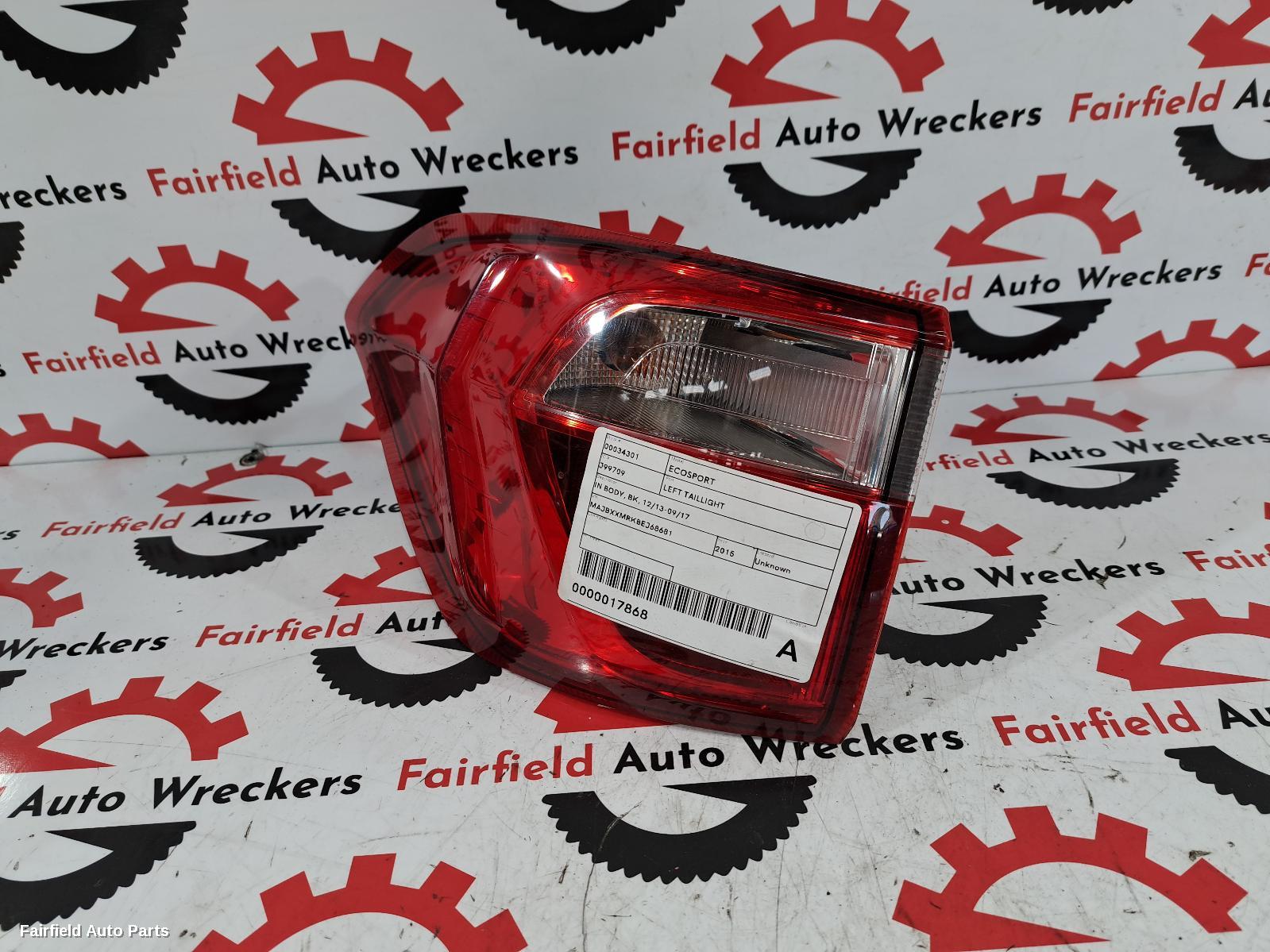 2015 Ford Ecosport Left Taillight