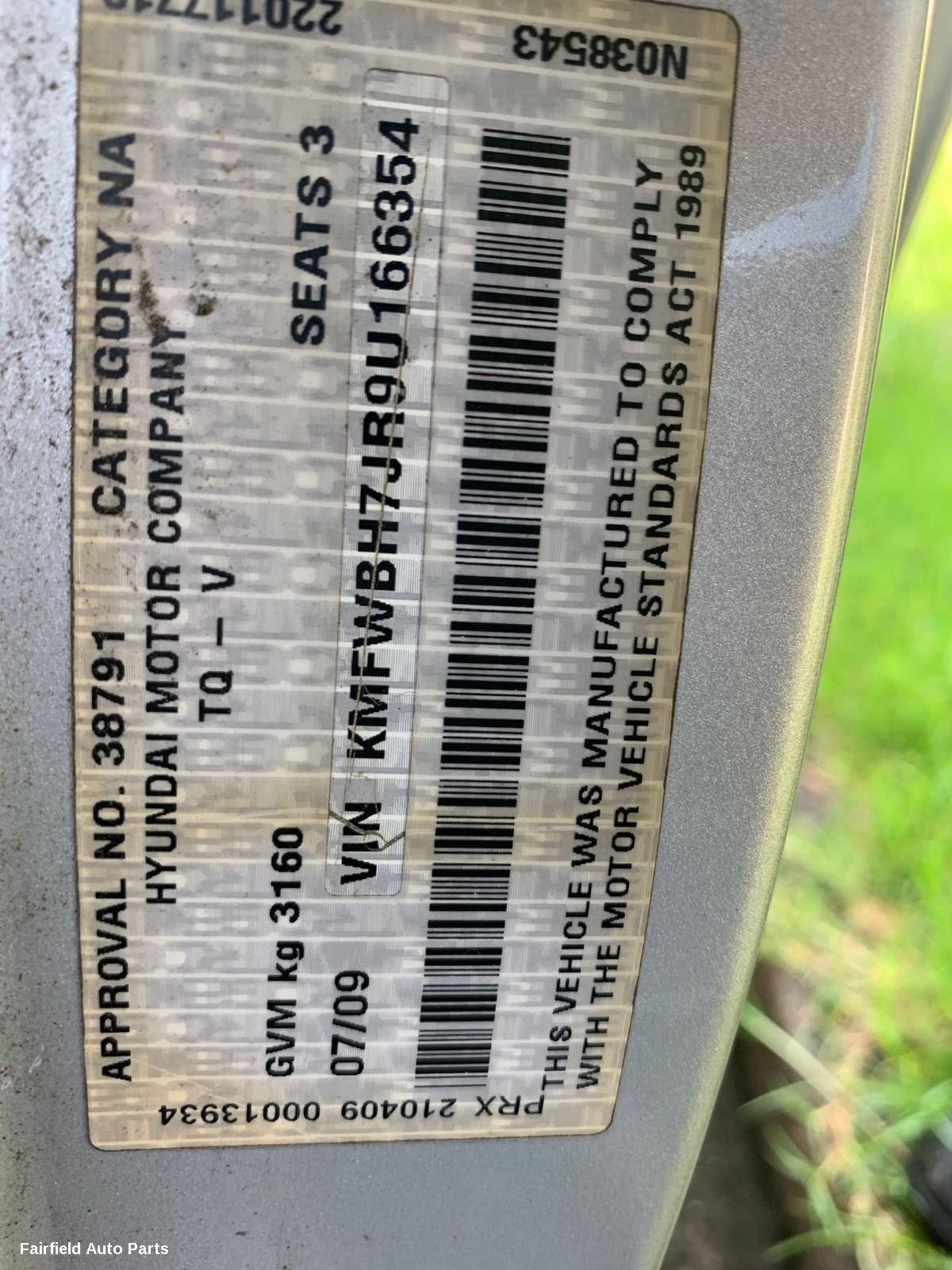 2009 Hyundai Iload/imax Right Door Mirror