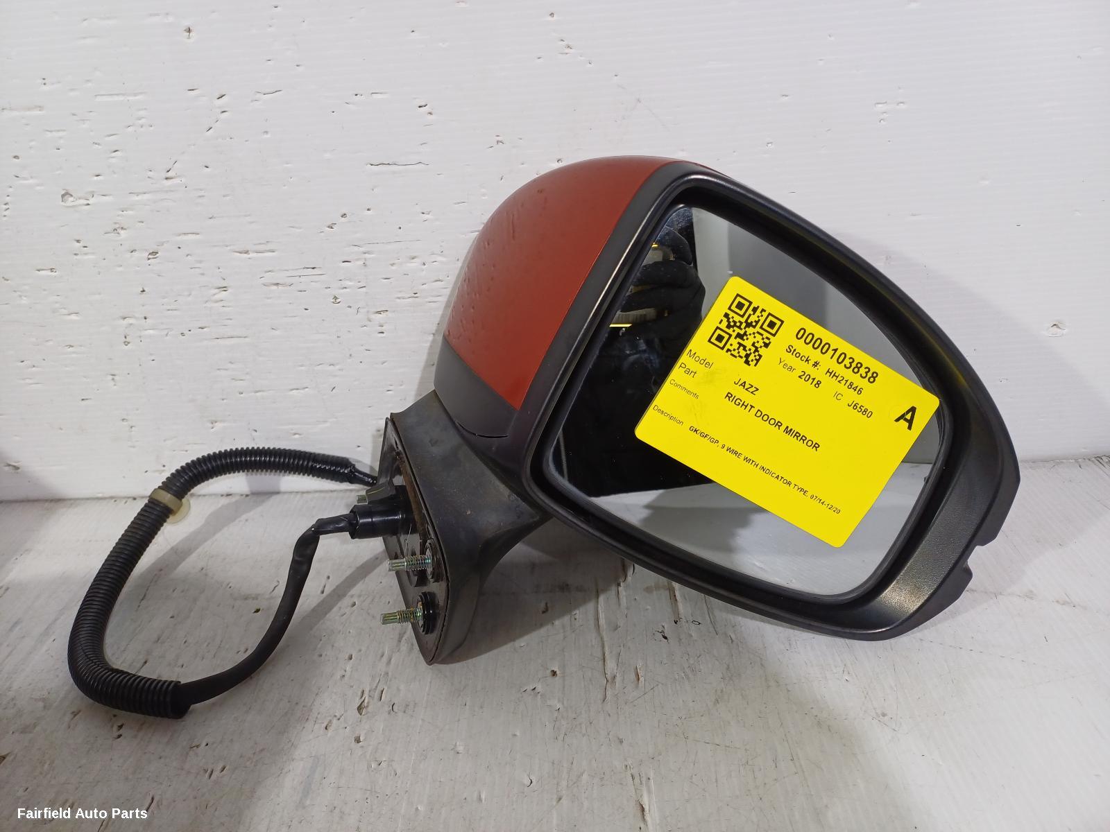 2018 Honda Jazz Right Door Mirror