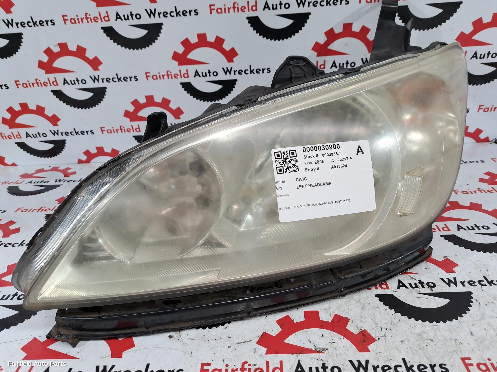 2005 Honda Civic Left Headlamp