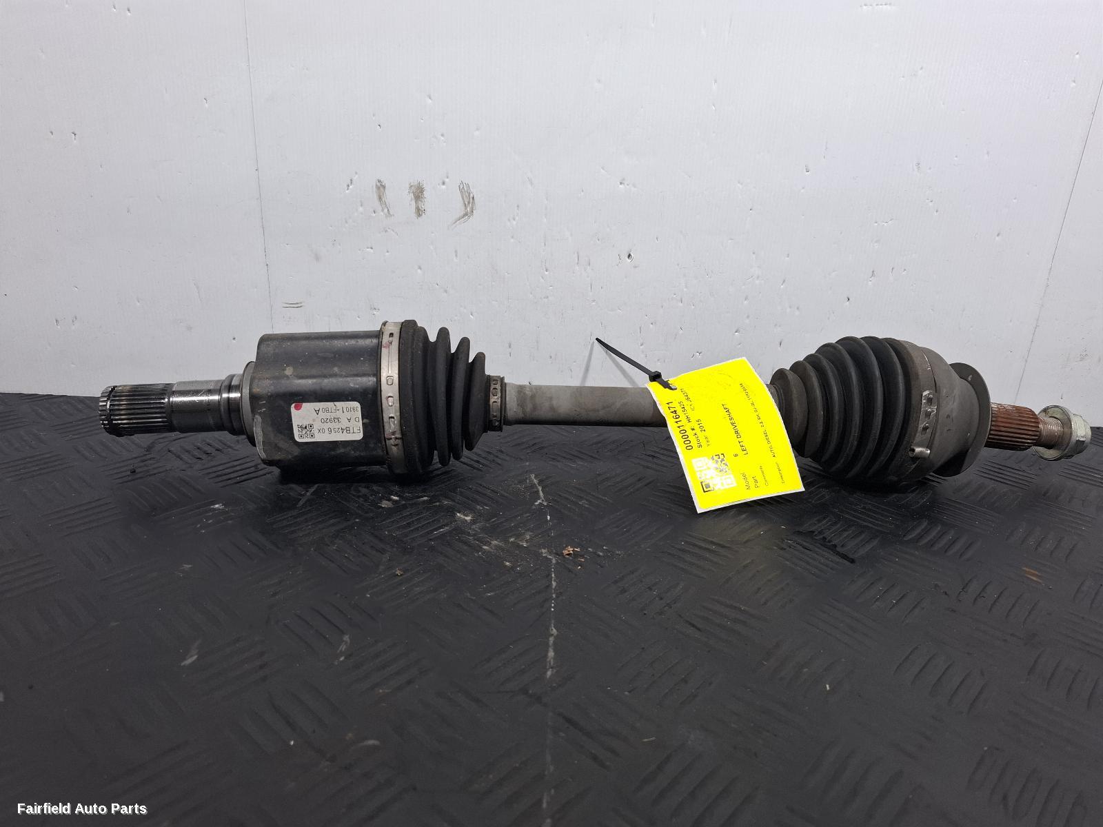 2012-2019 Mazda 6 Left Driveshaft
