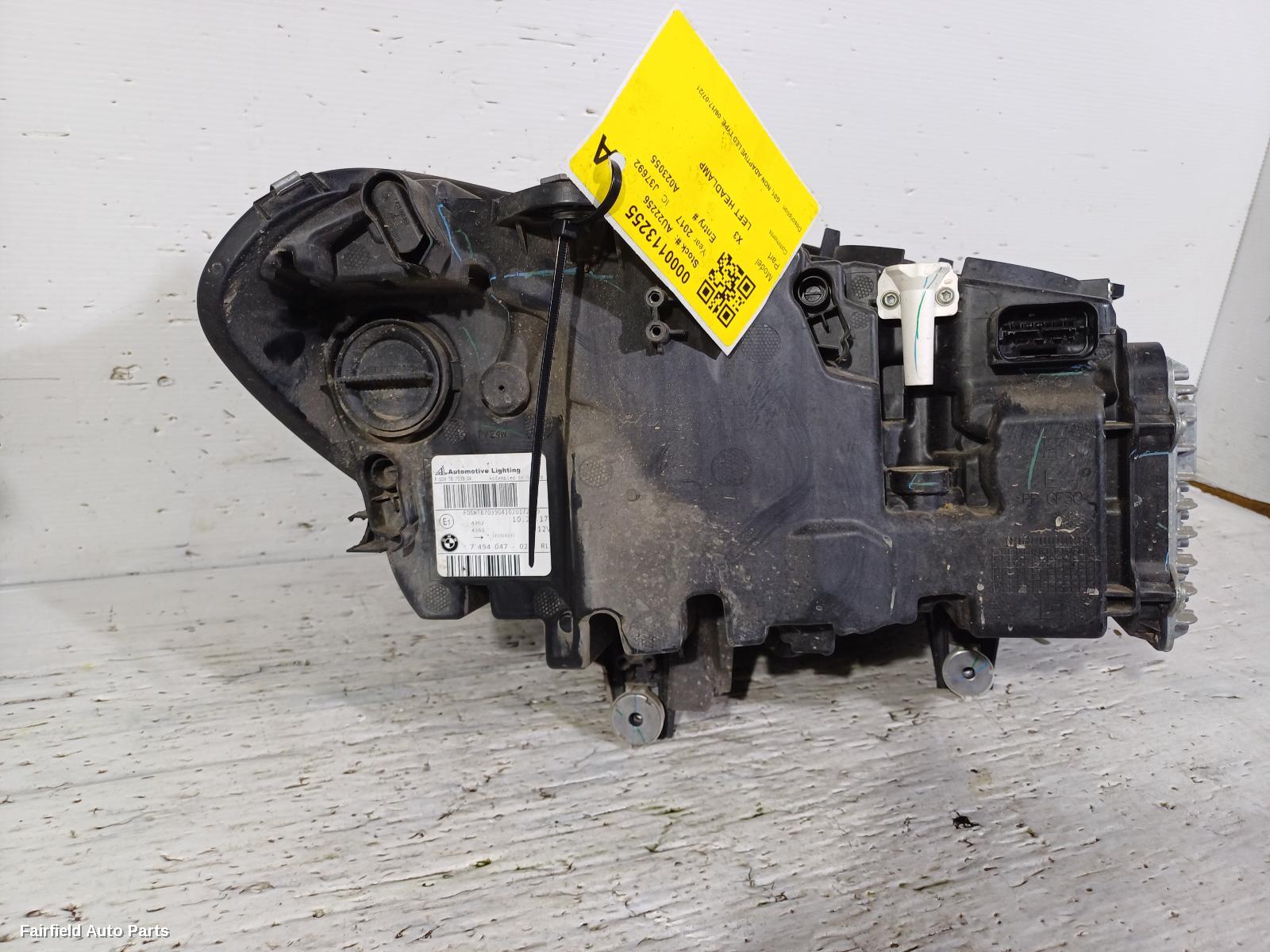 2017-2021 Bmw X3 Left Headlamp