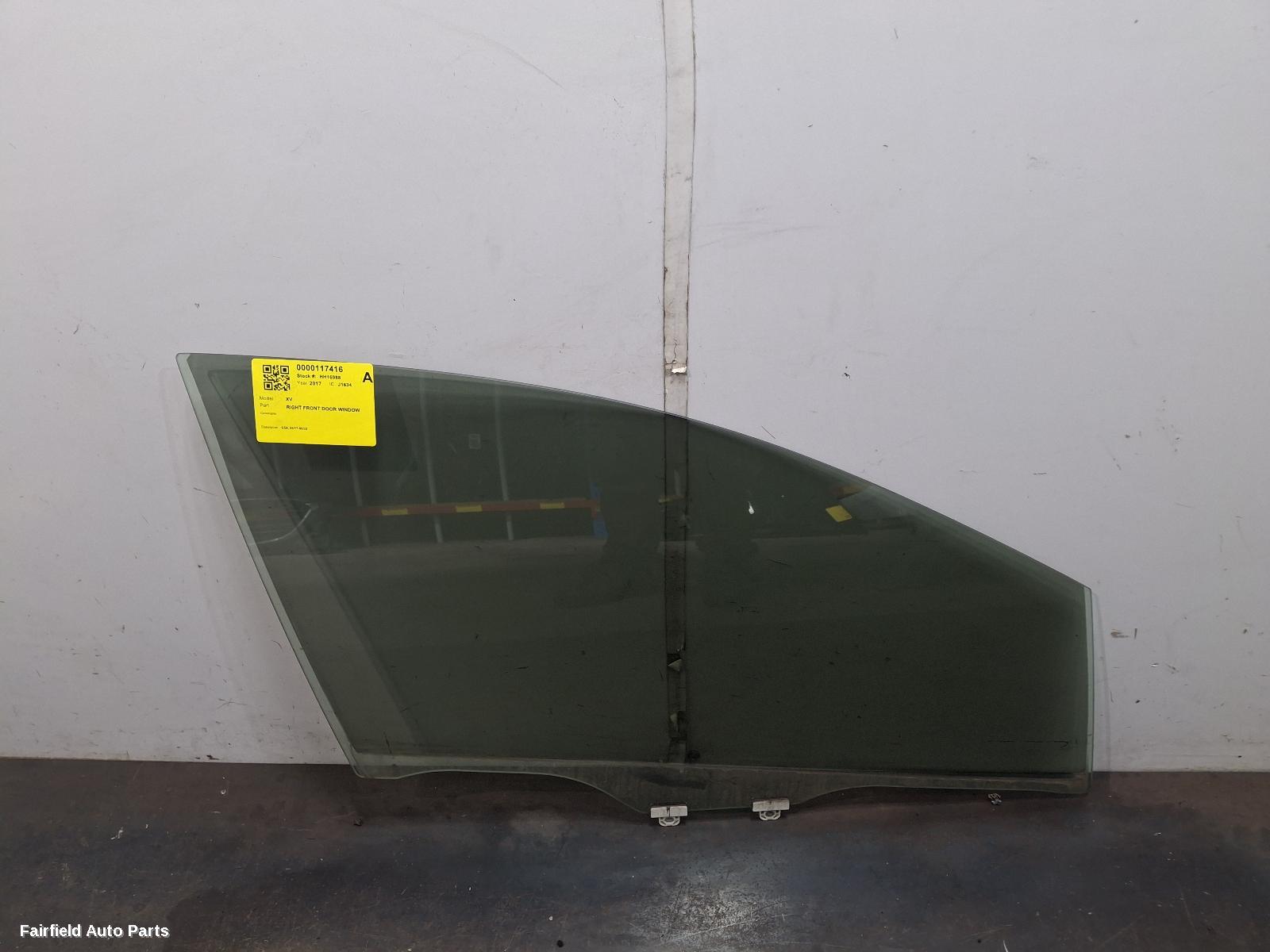 2017-2023 Subaru Xv Right Front Door Window