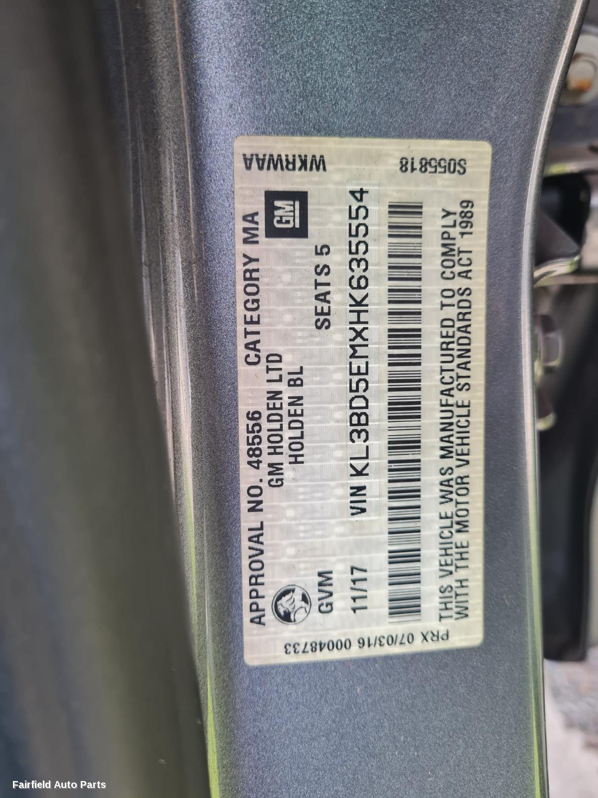 2017 Holden Astra Fan