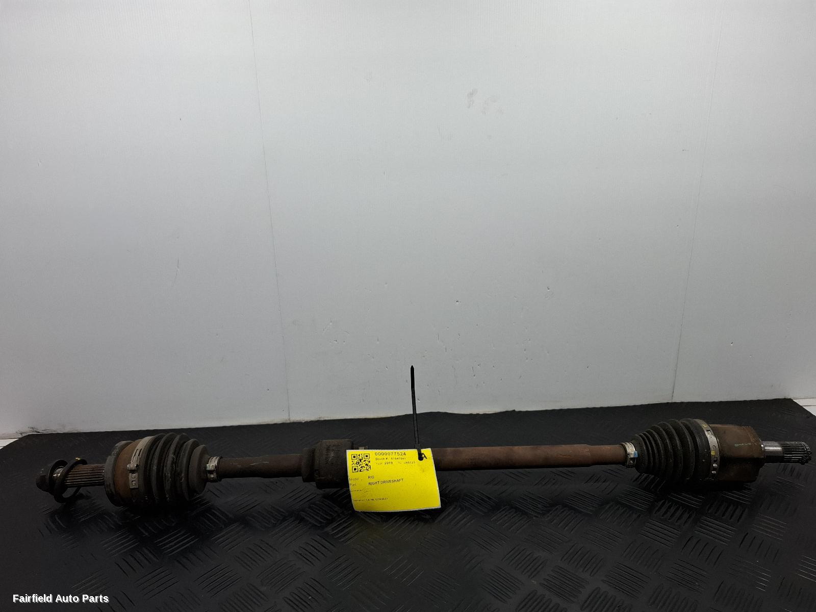 2019 Kia Rio Right Driveshaft
