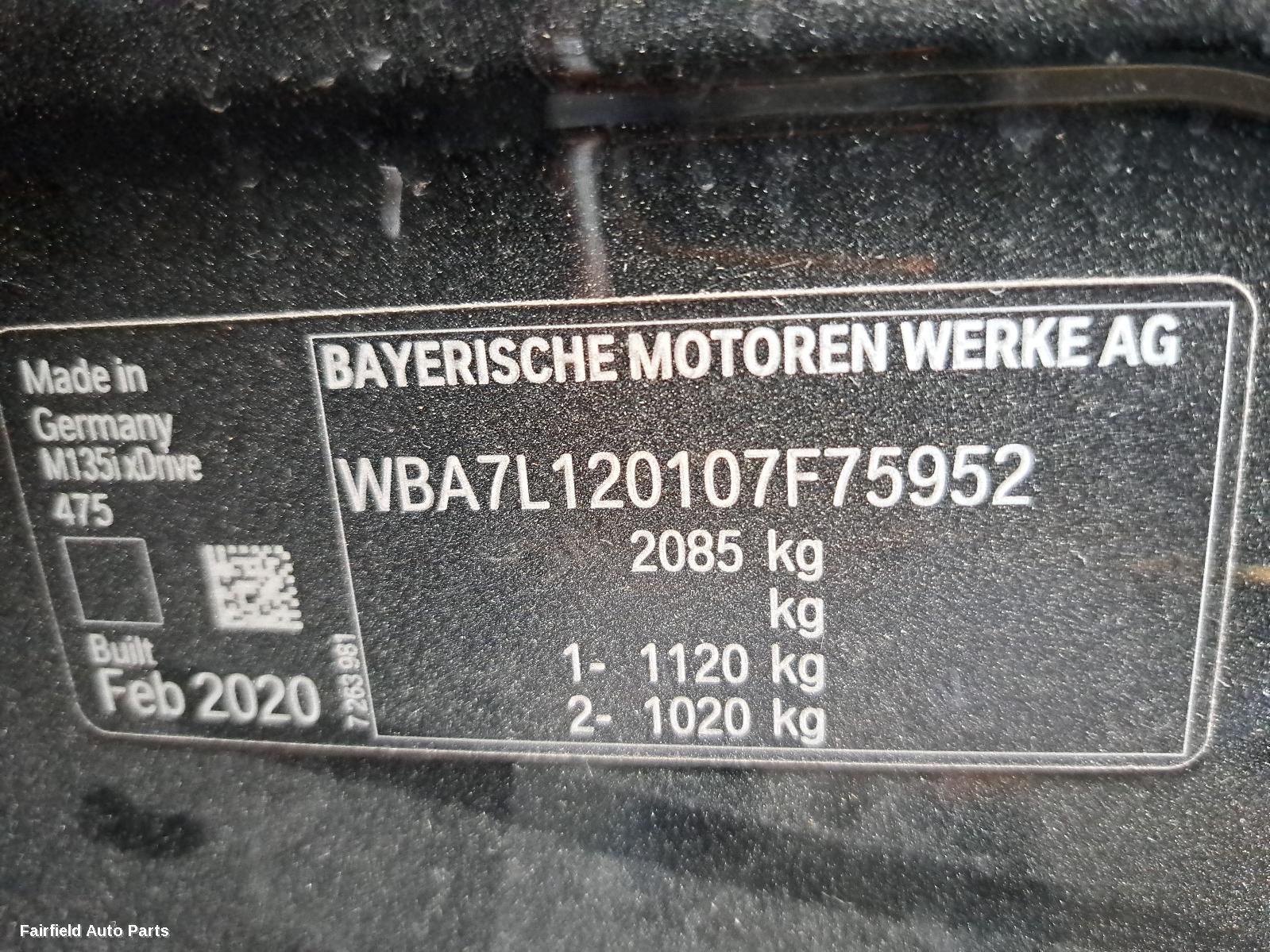 2020 Bmw 1 Series Left Guard