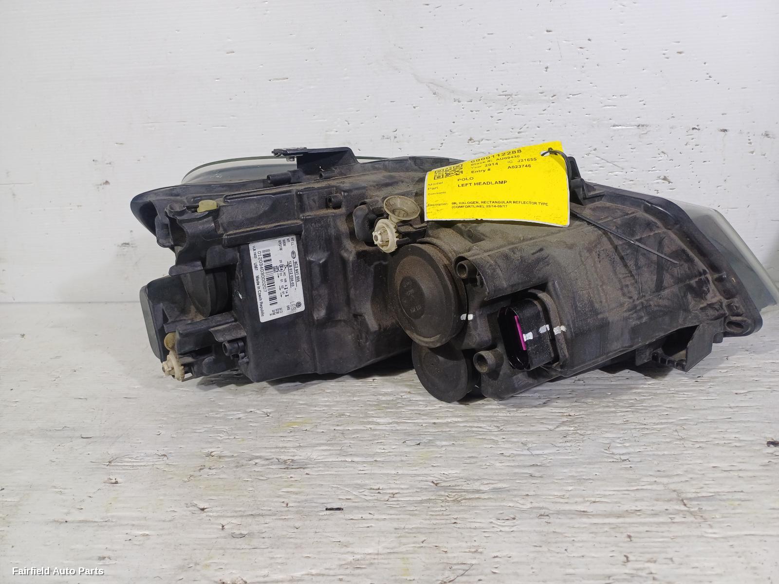 2014-2017 Volkswagen Polo Left Headlamp