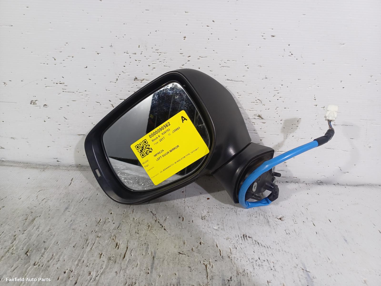 2016-2020 Subaru Impreza Left Door Mirror