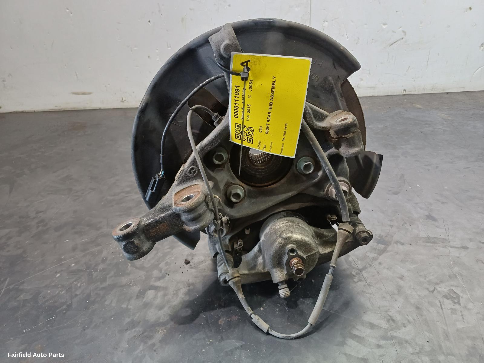 2015-2025 Mazda Cx3 Right Rear Hub Assembly