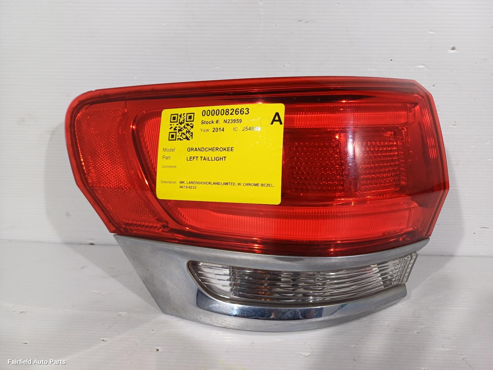 2013-2022 Jeep Grandcherokee Left Taillight