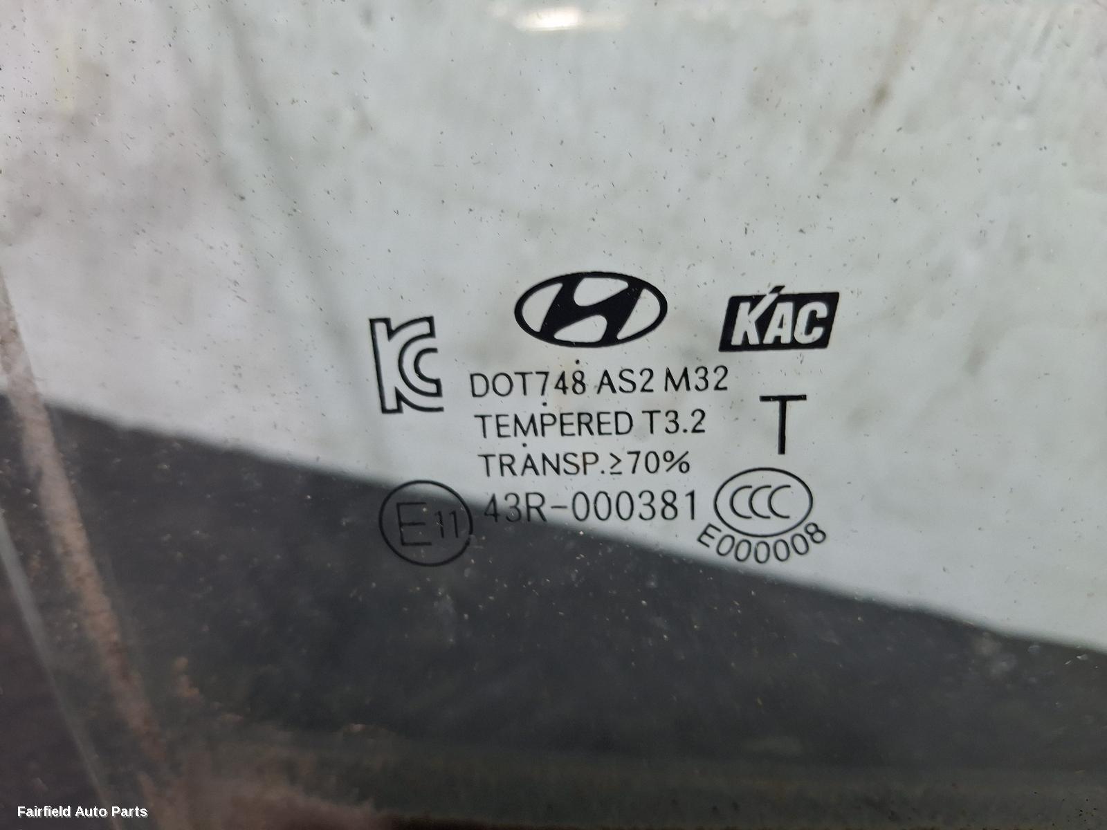 2012-2017 Hyundai I30 Right Rear Door Window
