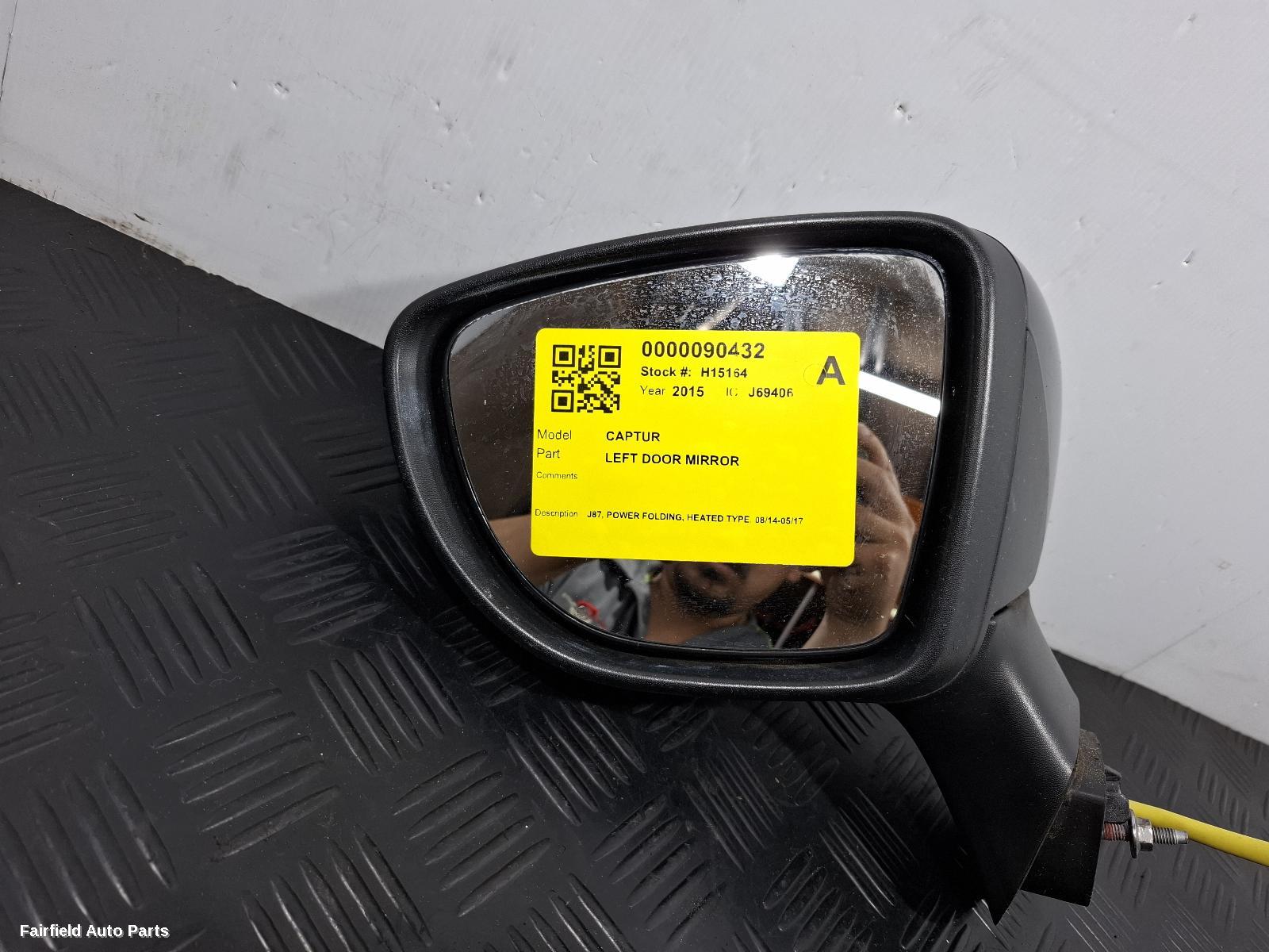 2014-2017 Renault Captur Left Door Mirror