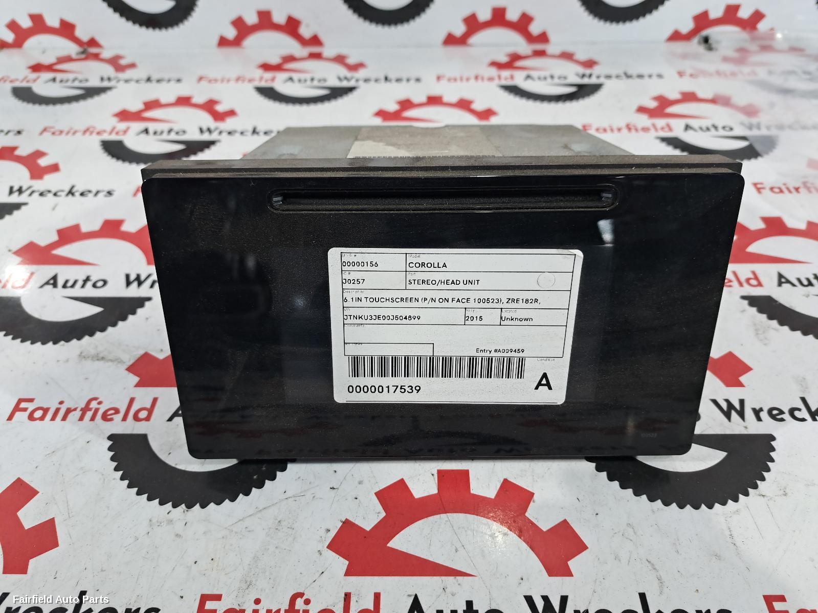 2015-2018 Toyota Corolla Radio Cd Dvd Sat Tv