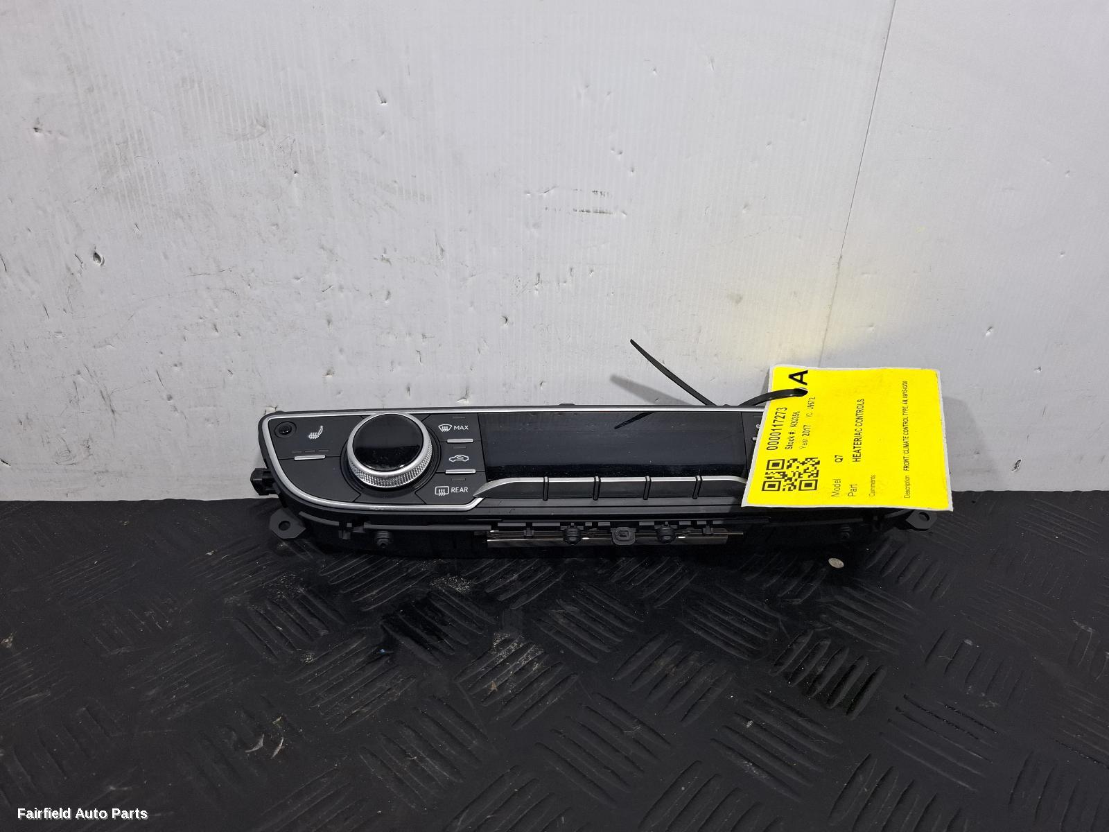 2015-2020 Audi Q7 Heater Ac Controls