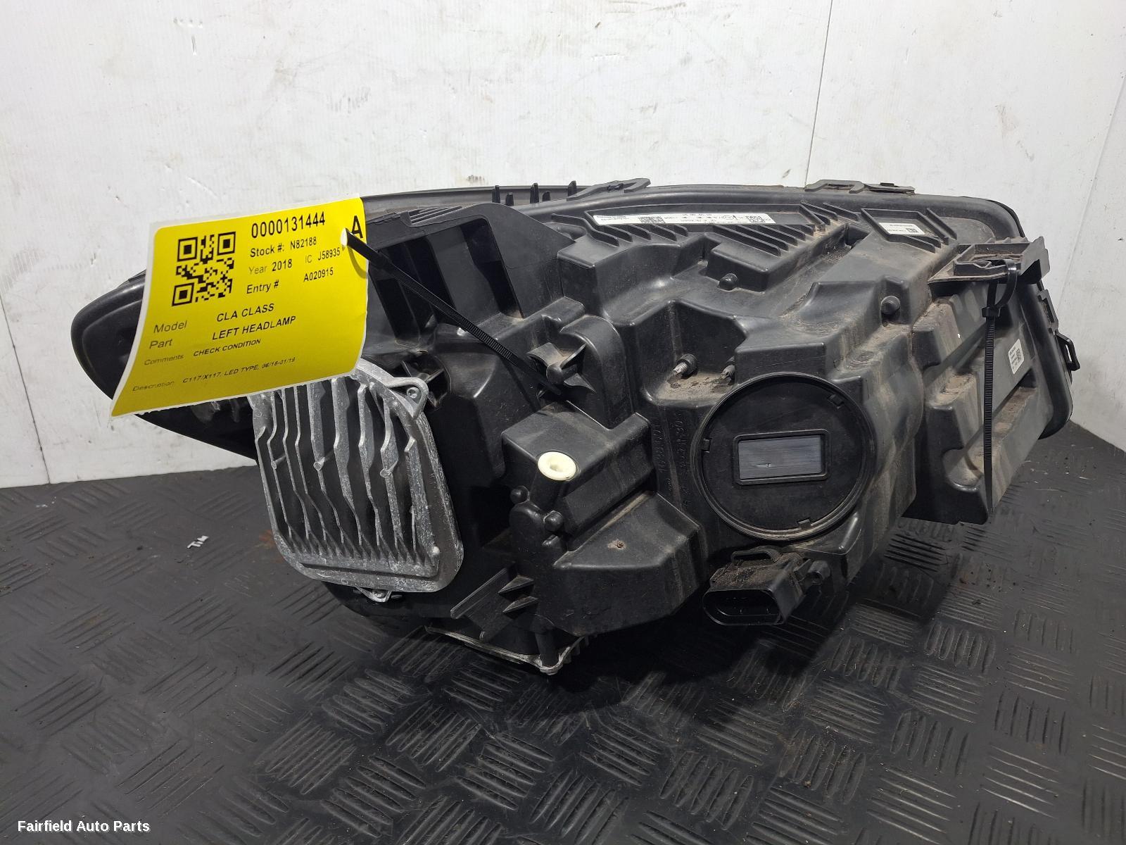 2016-2019 Mercedes Cla Class Left Headlamp