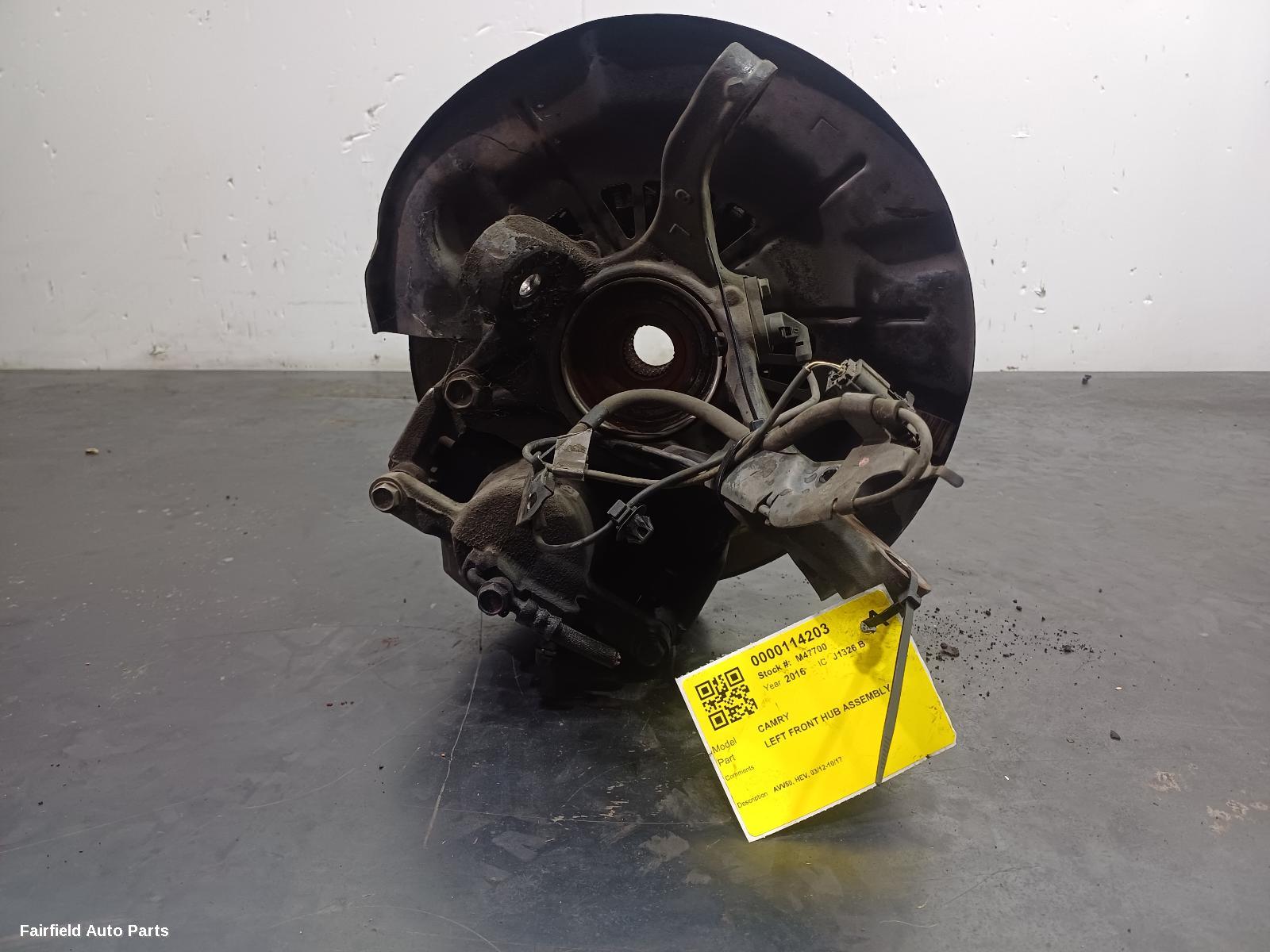 2012-2017 Toyota Camry Left Front Hub Assembly