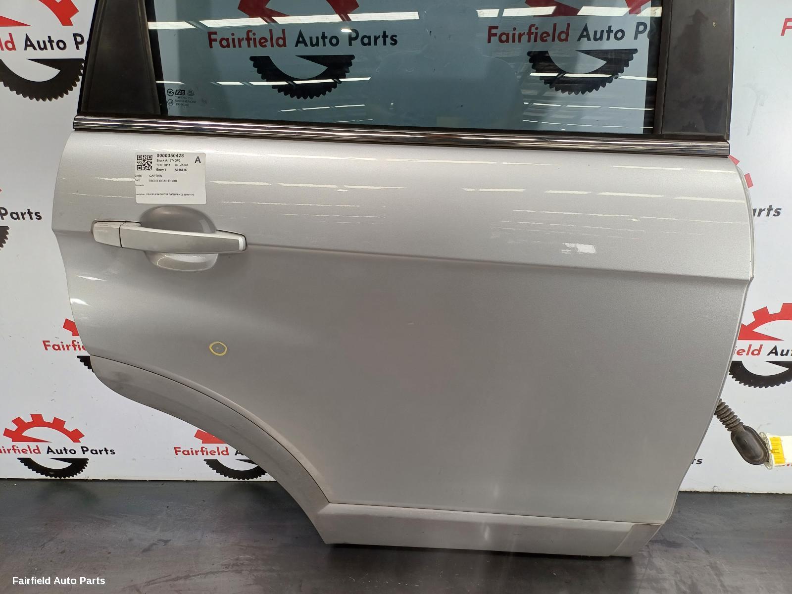 2011 Holden Captiva Right Rear Door Sliding