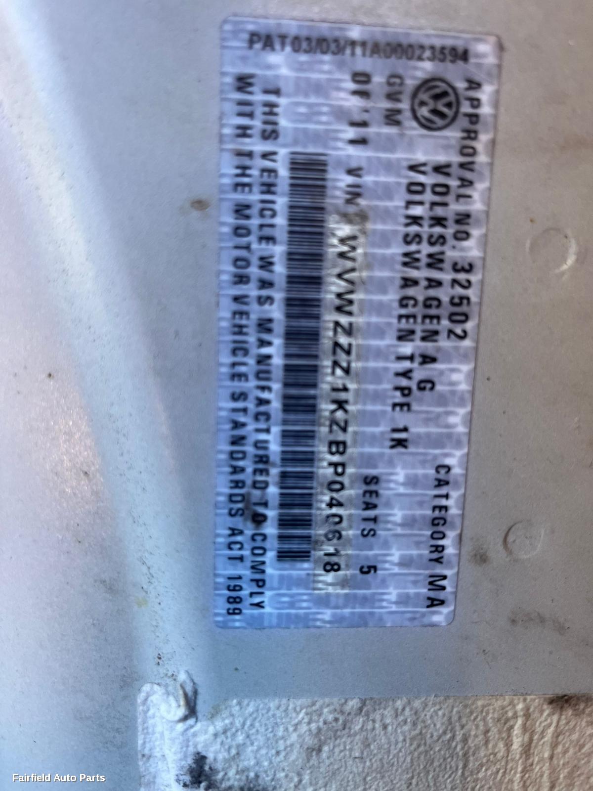 2008-2013 Volkswagen Golf Grille