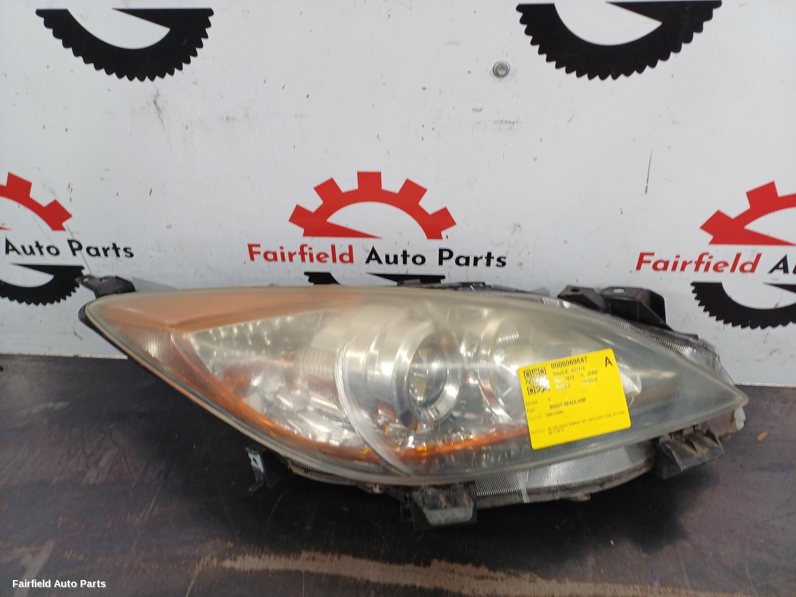 2011-2013 Mazda 3 Right Headlamp
