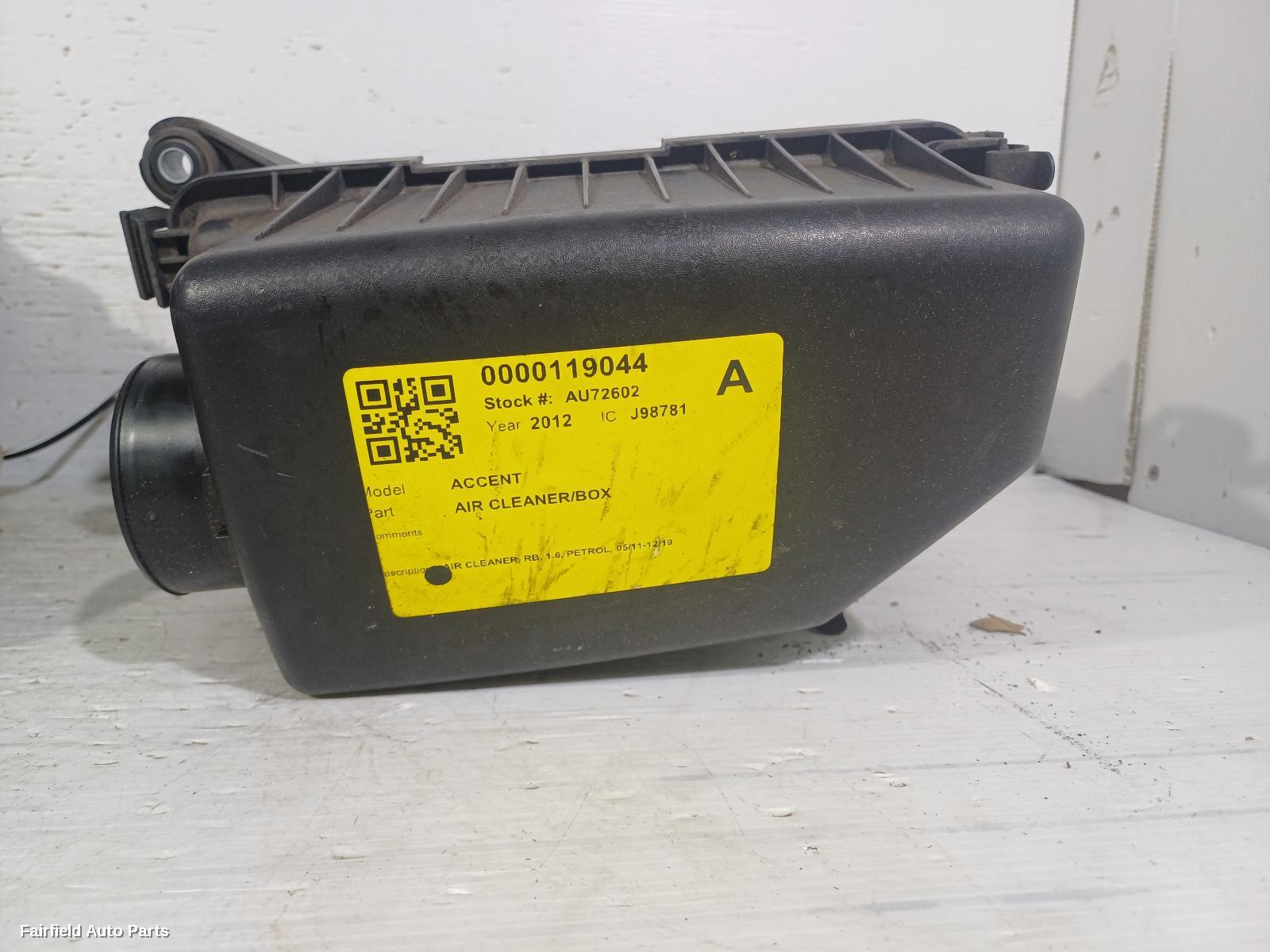 2011-2019 Hyundai Accent Air Cleaner Box
